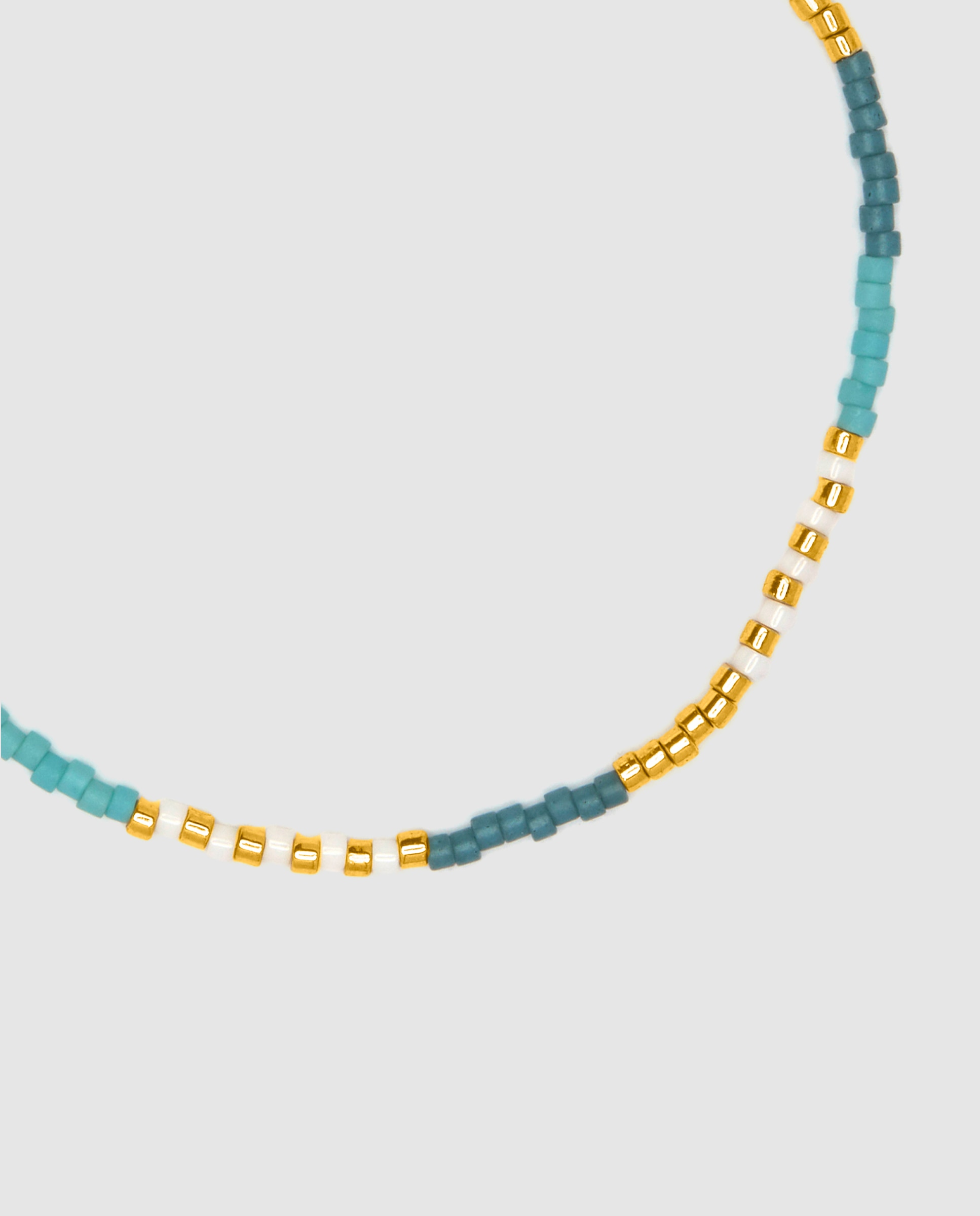 Pulseira de Corrente Boho Acabada em Ouro Amarelo de 18 Quilates com Cristal Multicolor Multicolor-6