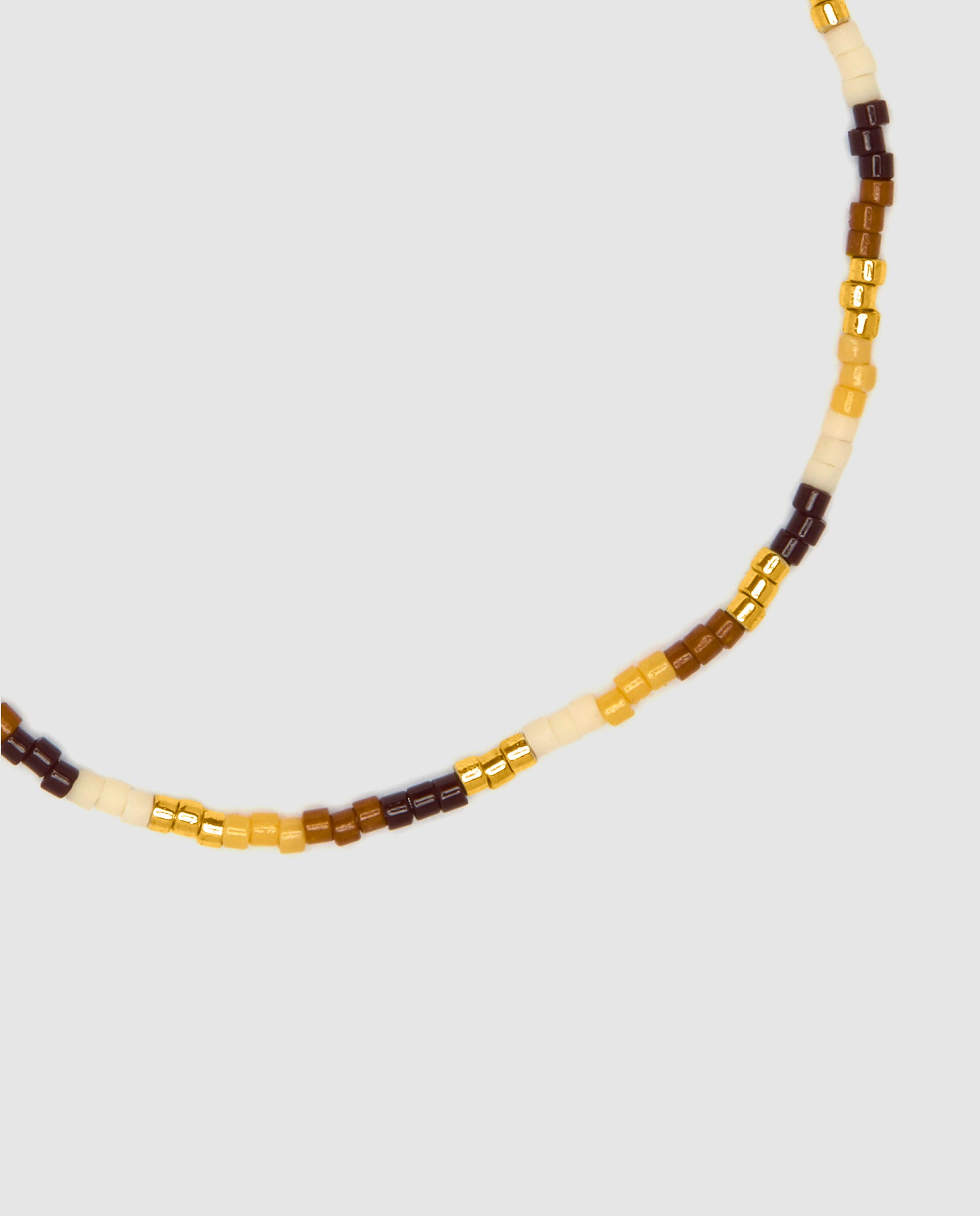 Pulseira de Corrente Boho Acabada em Ouro Amarelo de 18 Quilates com Cristal Multicolor Ouro-5