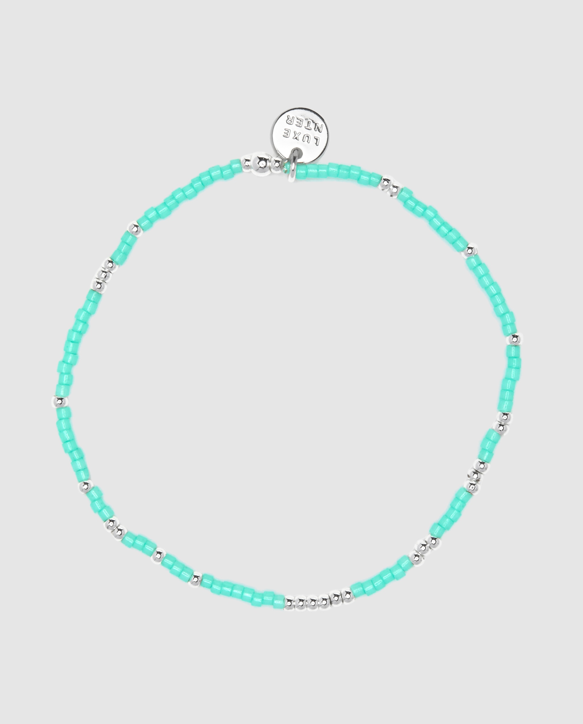 Pulseira de Corrente Boho Acabada em Prata de Lei 925 com Cristal Azul Turquesa Azul-turquesa-3