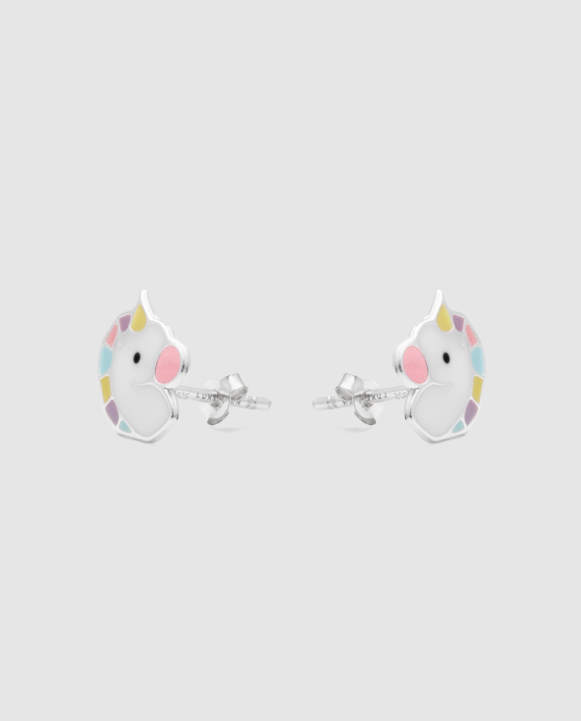 Brincos Kids And Baby de Prata de Lei 925 com Acabamento em Ródio e Lacado Multicolor Branco-2