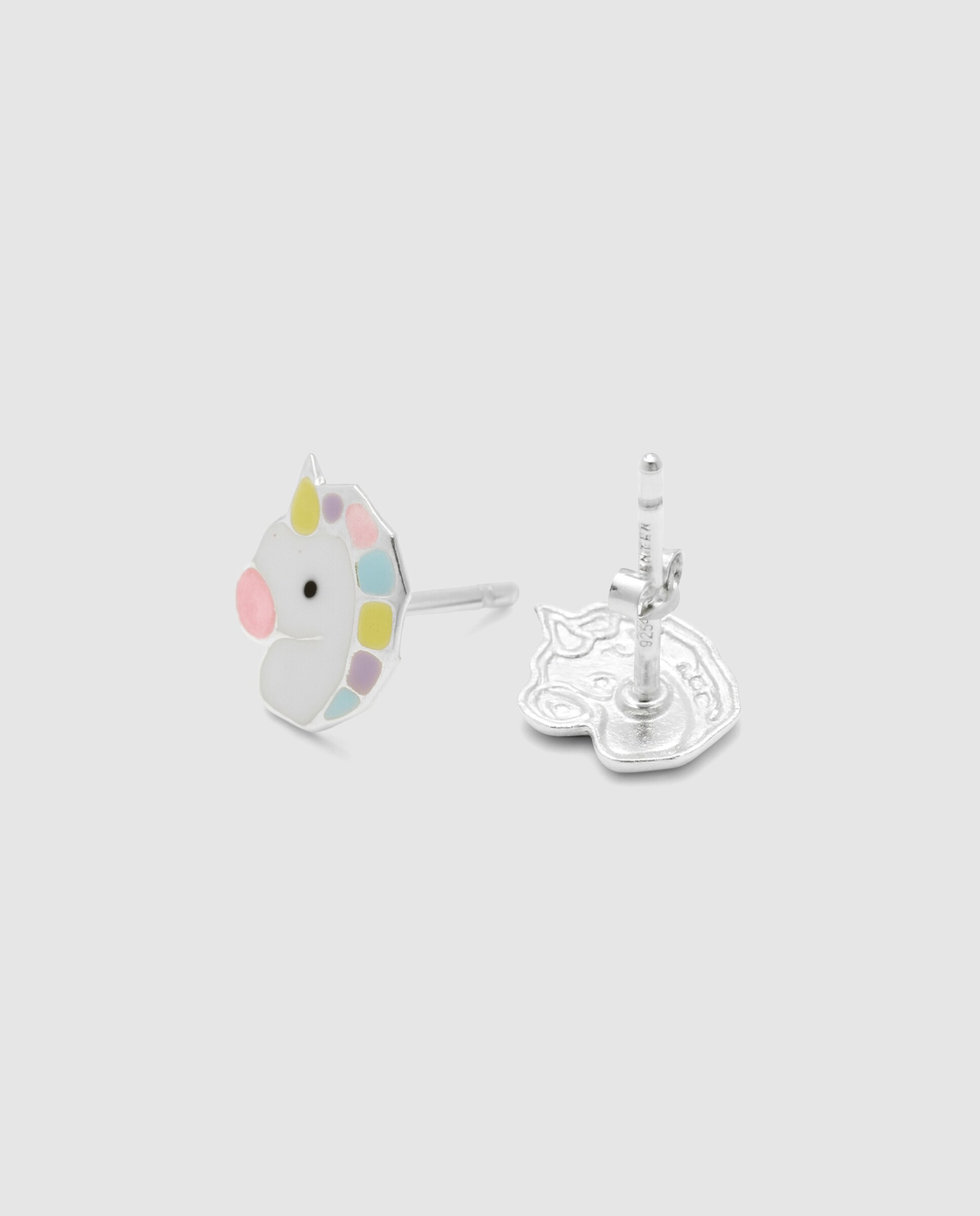 Brincos Kids And Baby de Prata de Lei 925 com Acabamento em Ródio e Lacado Multicolor Branco-3