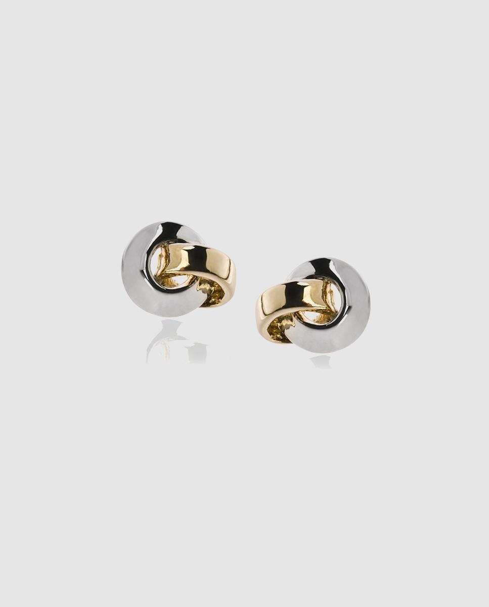 Brincos Basic Acabados em Ouro Amarelo de 18 Quilates Ouro / Prata-1