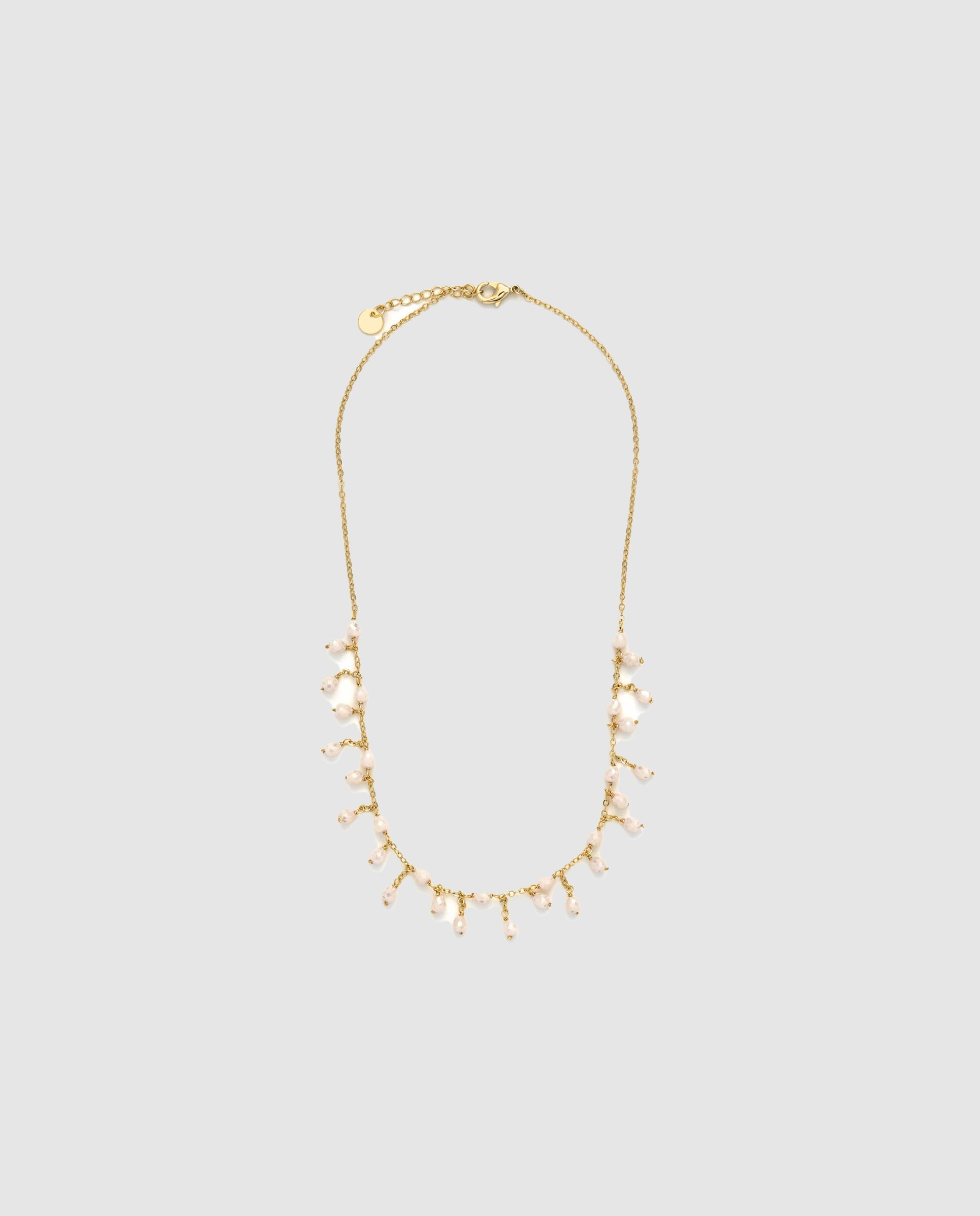 Colar África com Acabamento em Ouro Amarelo de 18 Quilates e Cristal Branco Ouro-3