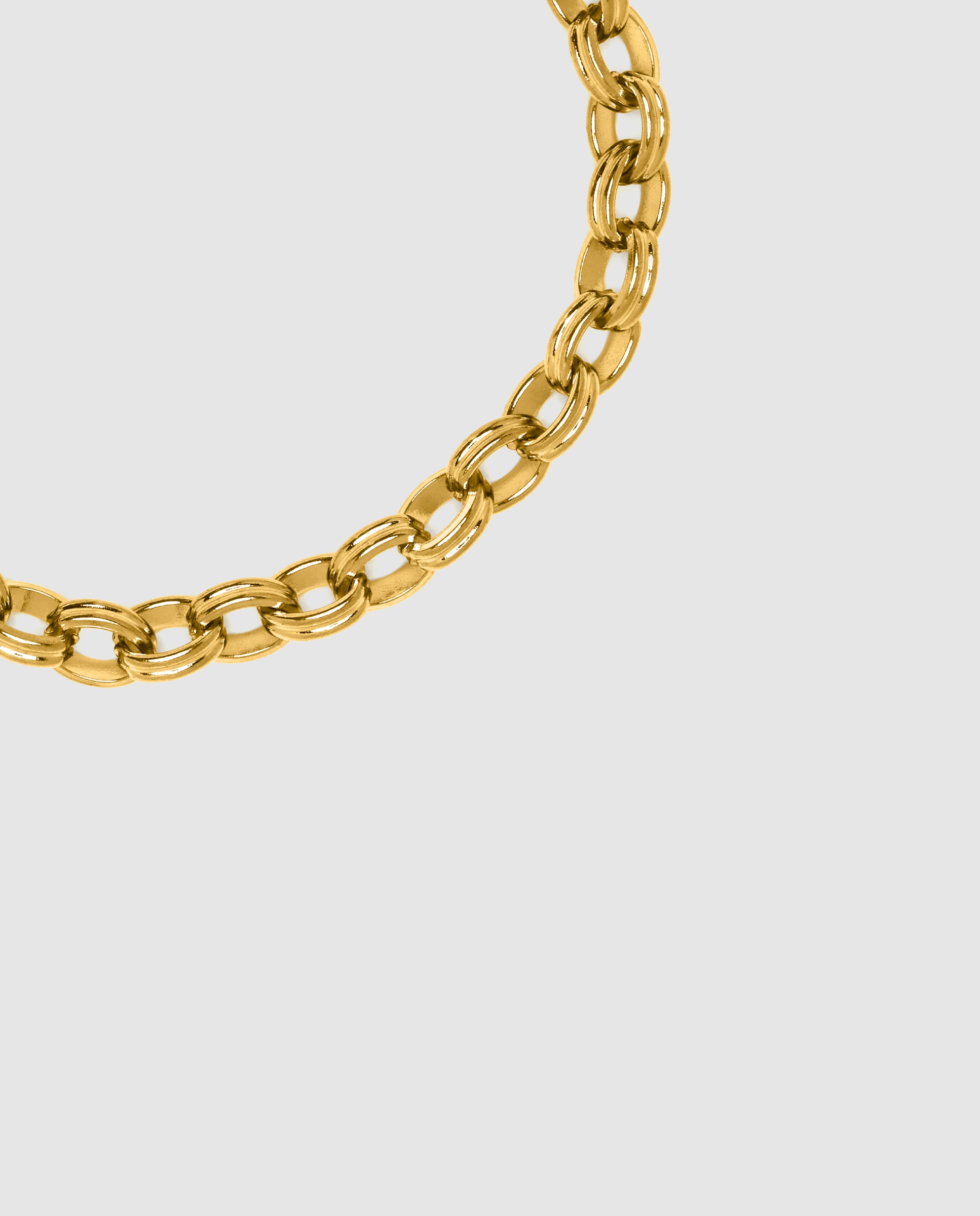 Pulseira de Corrente África de Aço Acabada em Ouro Amarelo de 18 Quilates Ouro-6