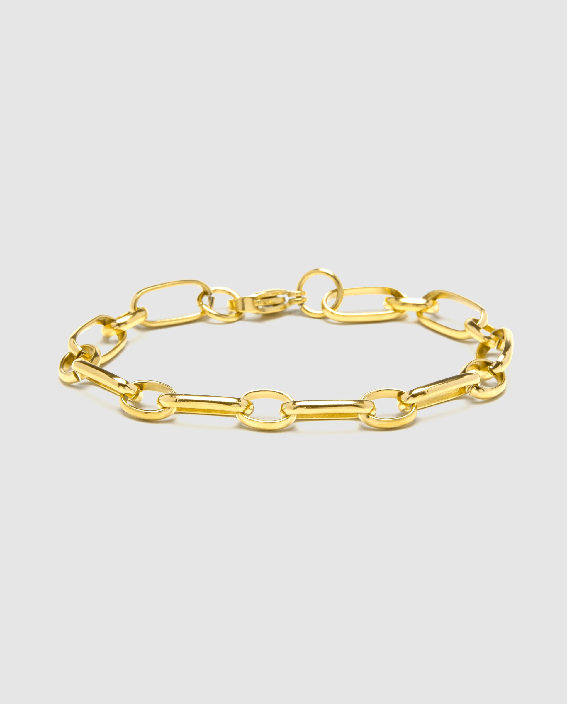 Pulseira de Corrente África de Aço Acabada em Ouro Amarelo de 18 Quilates Ouro-1
