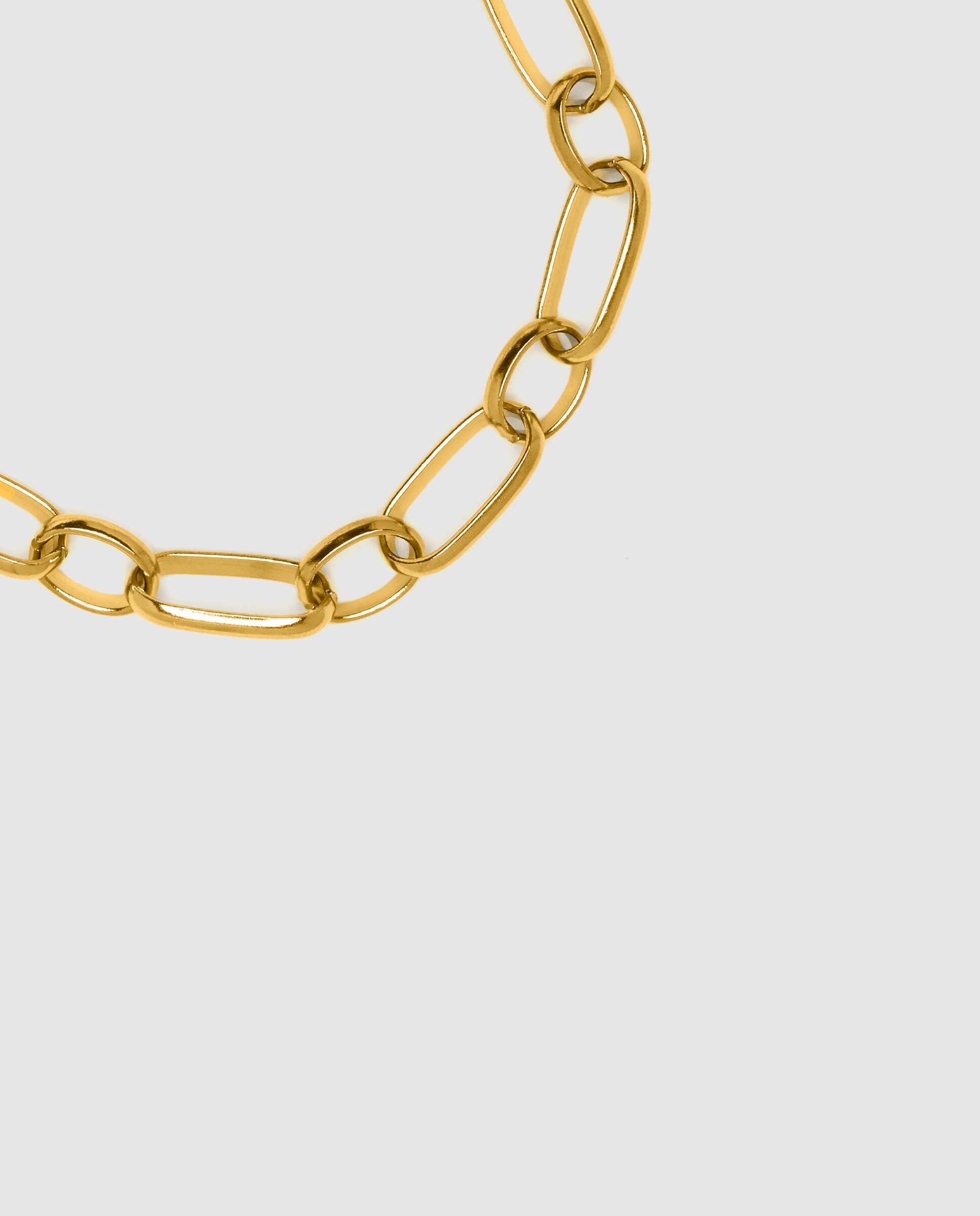 Pulseira de Corrente África de Aço Acabada em Ouro Amarelo de 18 Quilates Ouro-6