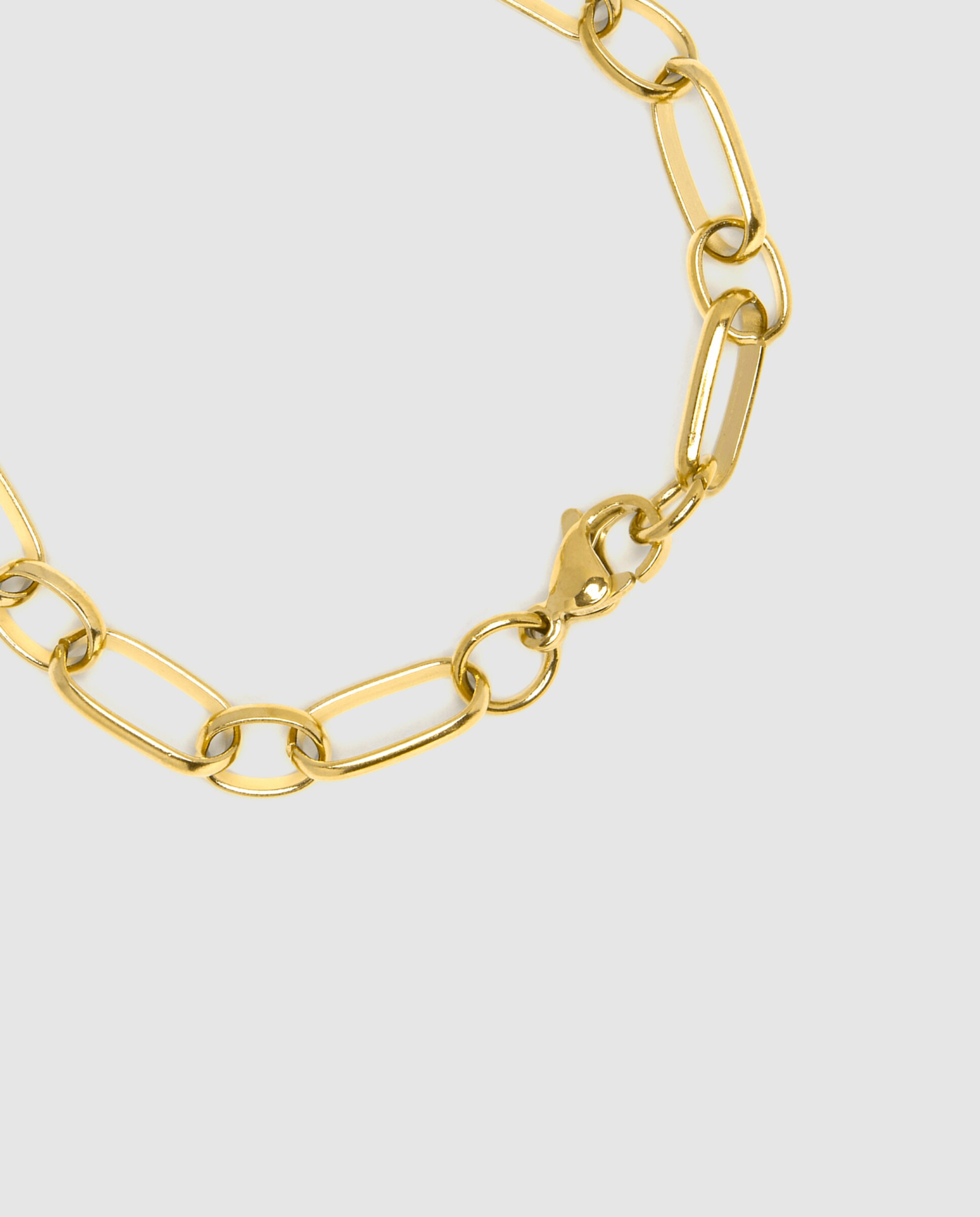 Pulseira de Corrente África de Aço Acabada em Ouro Amarelo de 18 Quilates Ouro-7