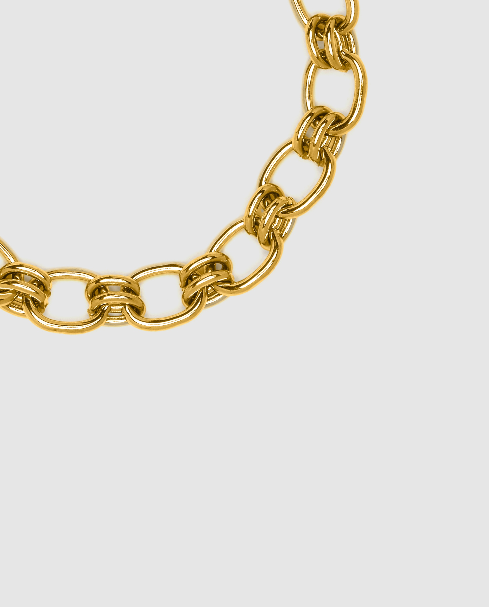 Pulseira de Corrente África de Aço Acabada em Ouro Amarelo de 18 Quilates Ouro-6