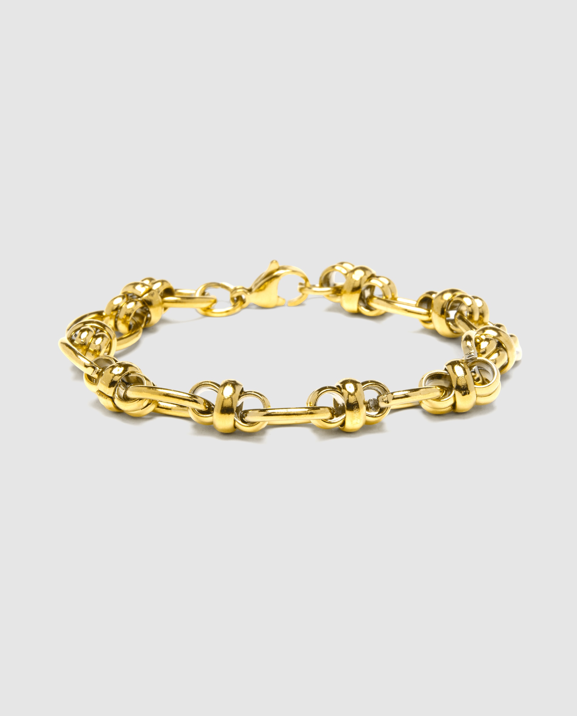Pulseira de Corrente África de Aço Acabada em Ouro Amarelo de 18 Quilates Ouro-1