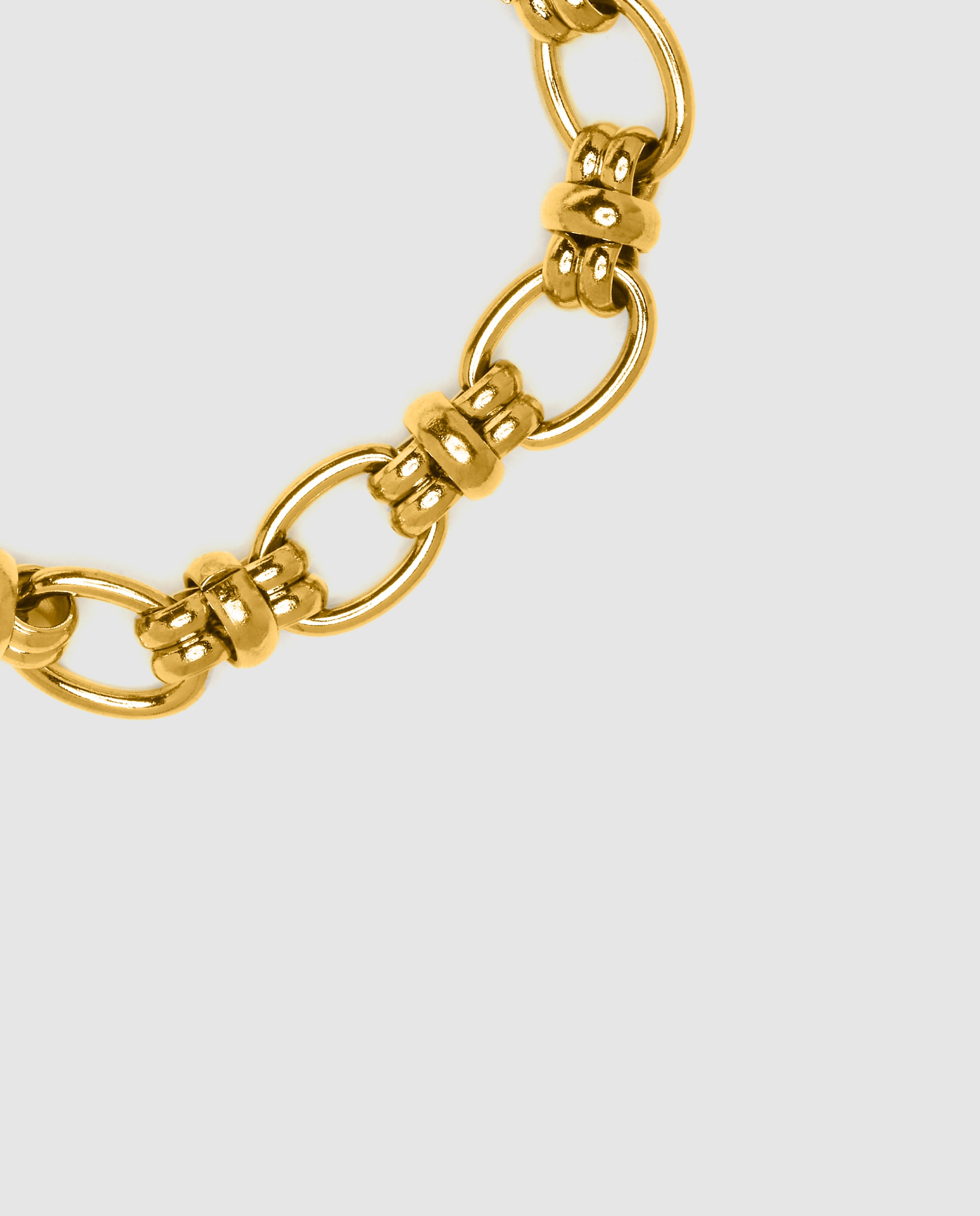 Pulseira de Corrente África de Aço Acabada em Ouro Amarelo de 18 Quilates Ouro-6