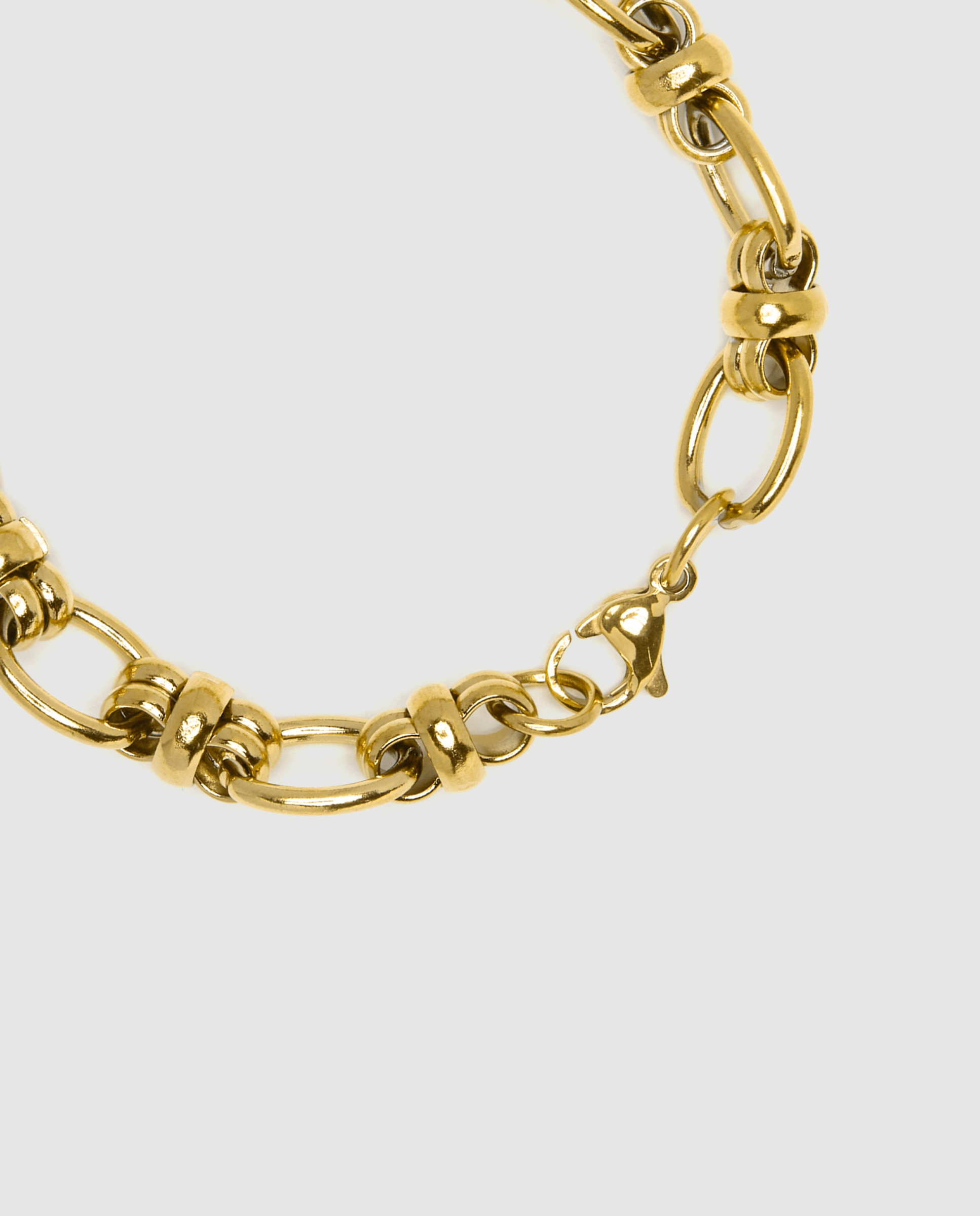 Pulseira de Corrente África de Aço Acabada em Ouro Amarelo de 18 Quilates Ouro-7