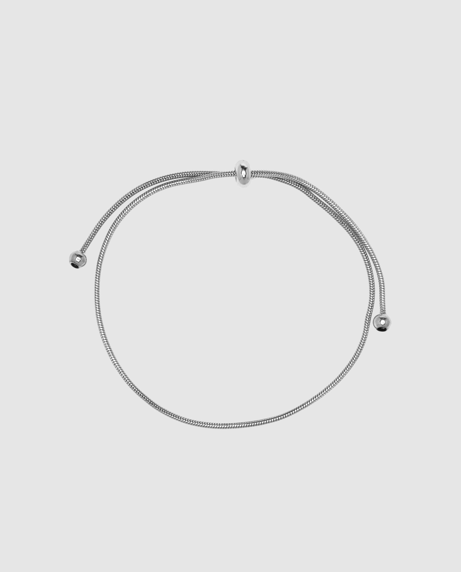 Pulseira de Corrente África de Aço Acabada em Ródio Prata-3