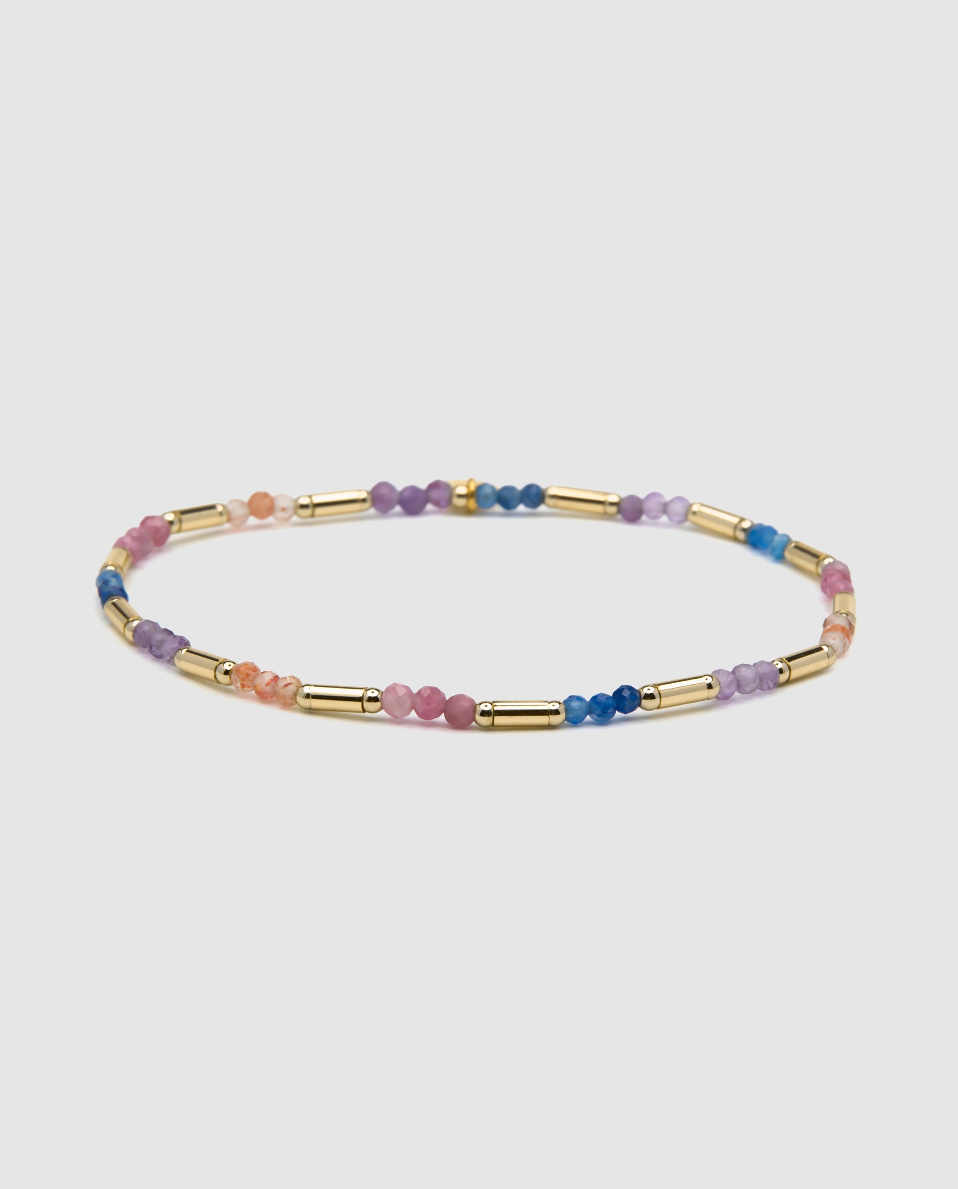 Pulseira de Corrente Make a Wish Acabada em Ouro Amarelo de 18 Quilates com Cristal Multicolor Ouro-1