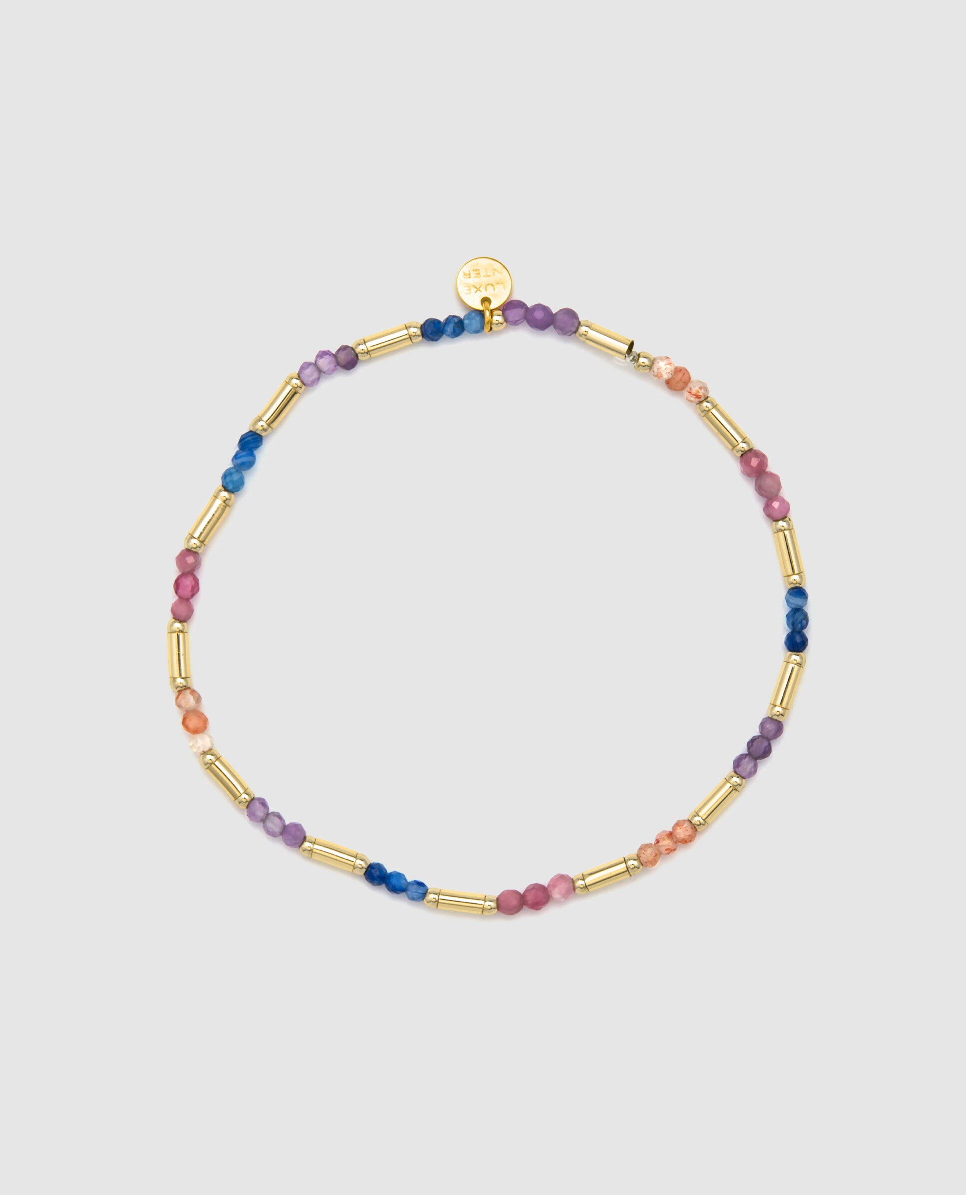 Pulseira de Corrente Make a Wish Acabada em Ouro Amarelo de 18 Quilates com Cristal Multicolor Ouro-3