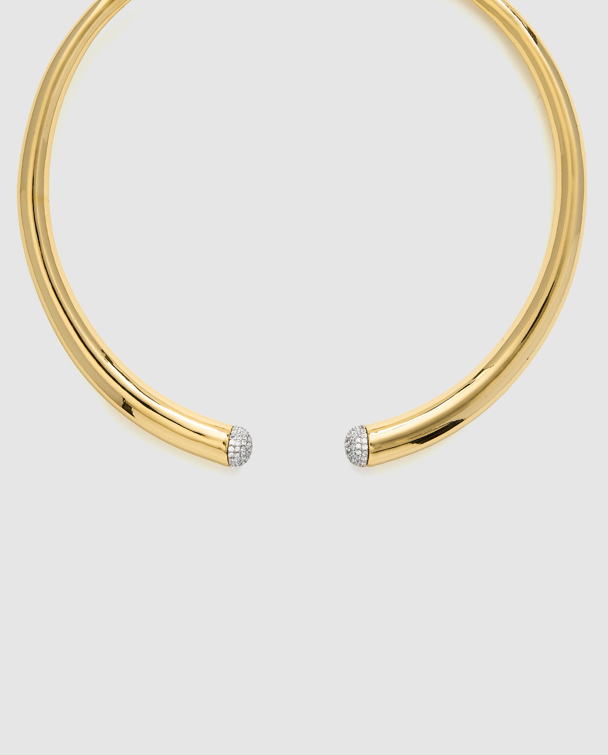Colar África Acabado em Ouro Amarelo de 18 Quilates com Zirconita Brilhante Ouro-1