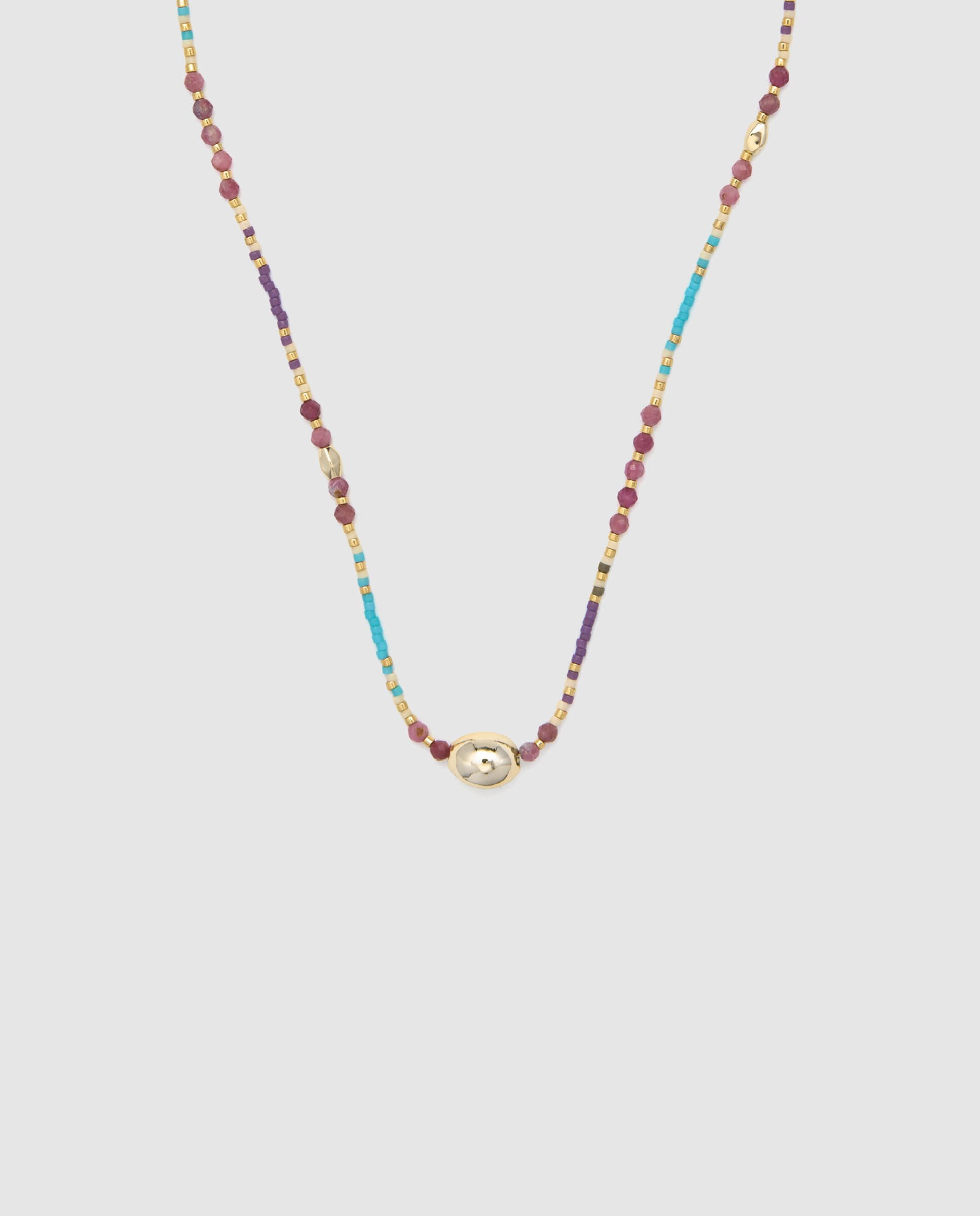 Colar Pide Un Desejo em Ouro Amarelo de 18 Quilates com Cristal Multicolor Ouro-1