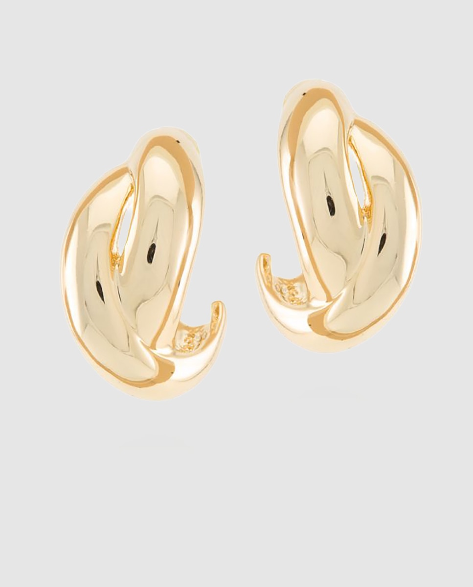 Brincos de Argola Basic Acabados em Ouro Amarelo de 18 Quilates Ouro-1