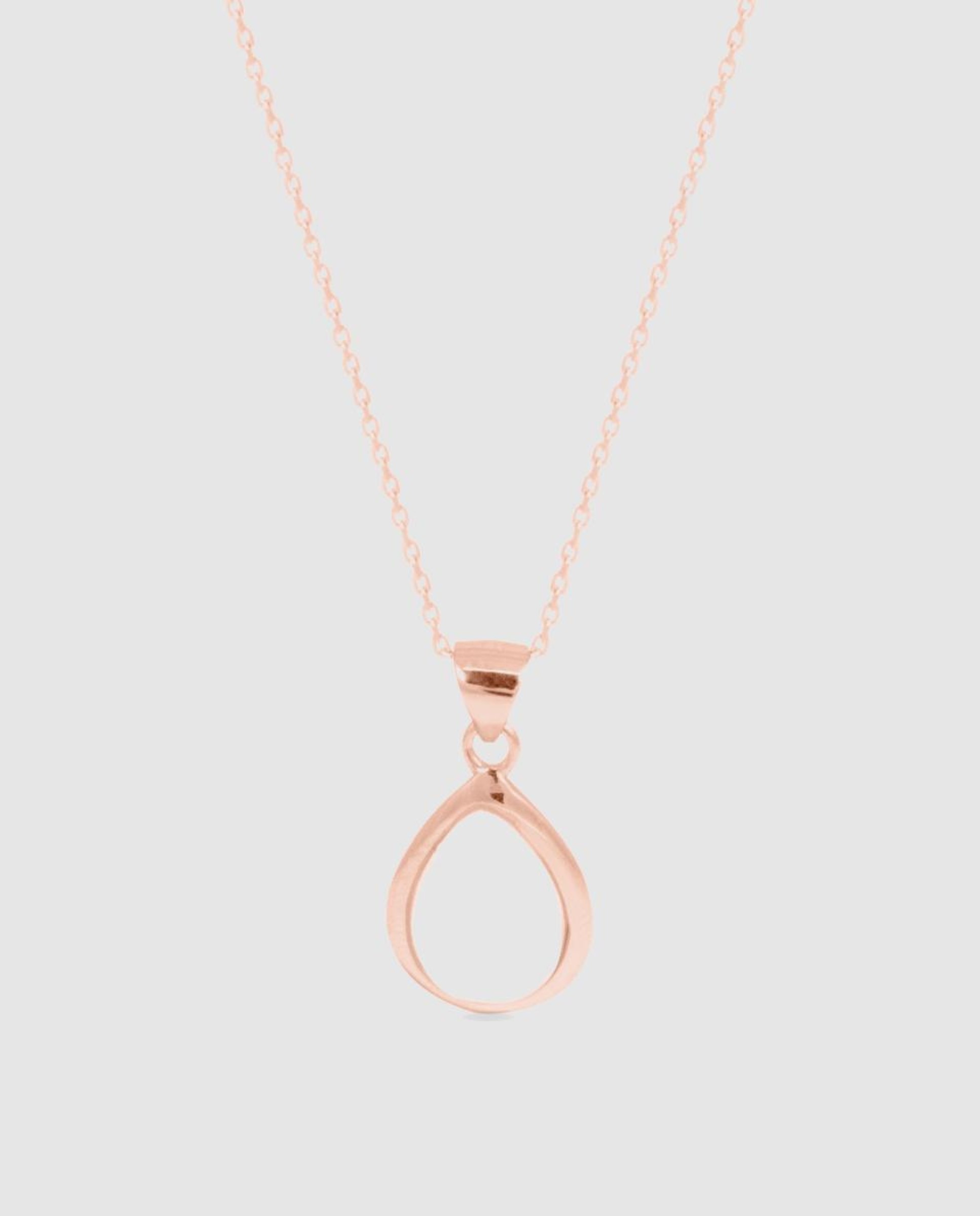 Colar África Moda de Prata de Lei 925 com Acabamento em Ouro Rosa de 18 Quilates com Olho de Gato Branco-1