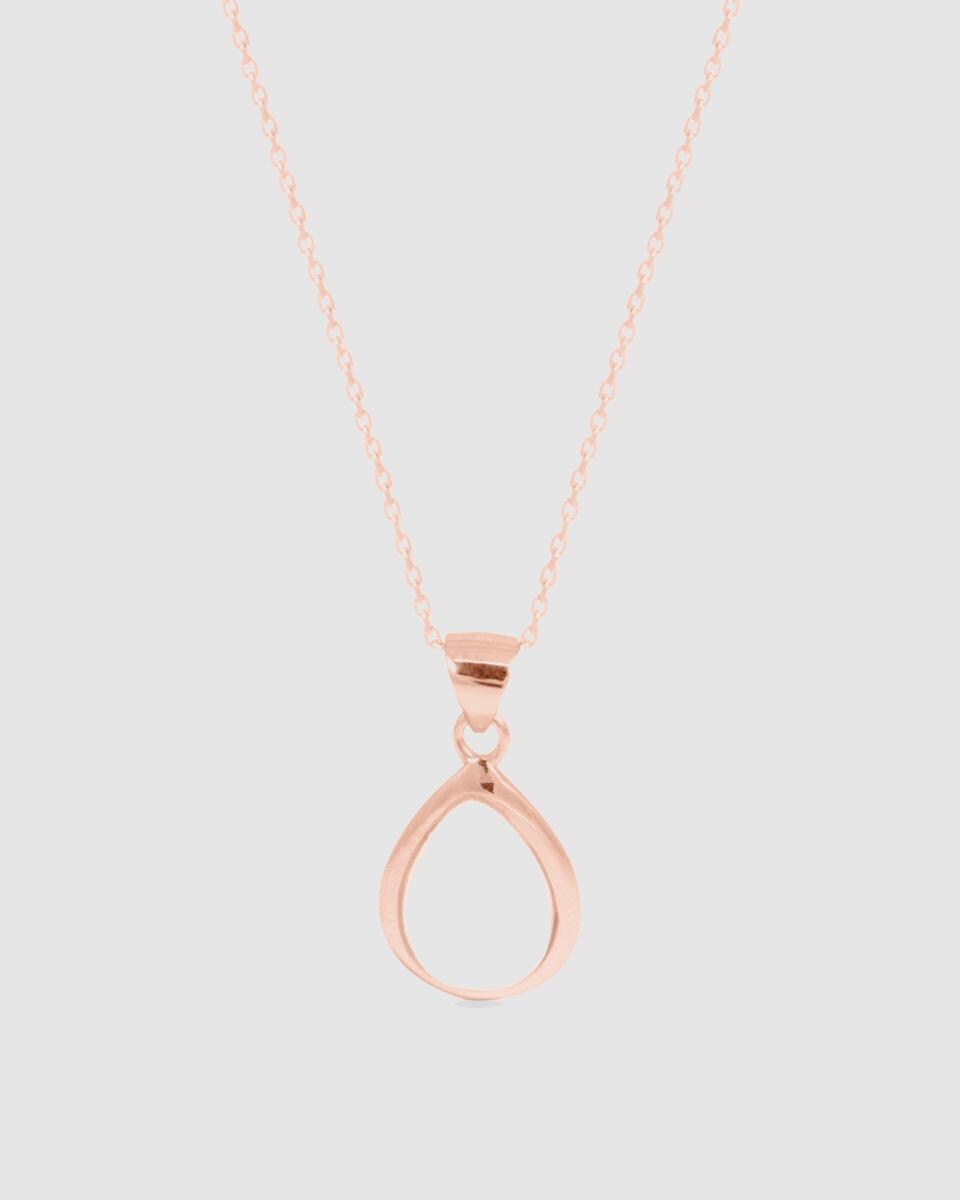 Colar Africa Moda com Acabamento em Ouro Rosa de 18k com Olho de Gato Branco-1