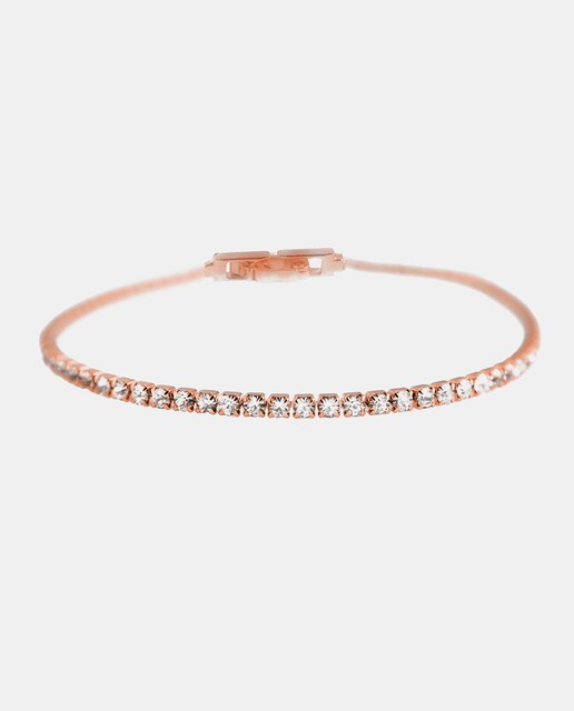 Imagem 0 de Pulseira Promociones com Acabamento em Ouro Rosa de 18k com Zirconita Brilhante