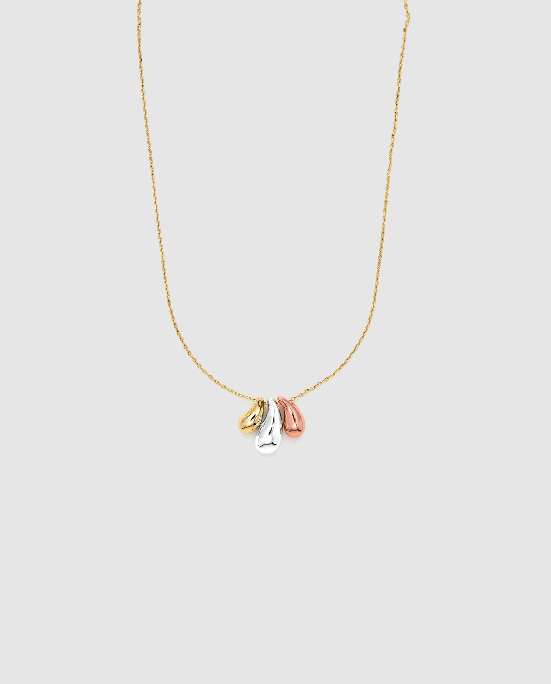 Brincos de Gota África com Acabamento em Ródio, Ouro Rosa e Ouro Amarelo de 18 Quilates Ouro / Prata-3