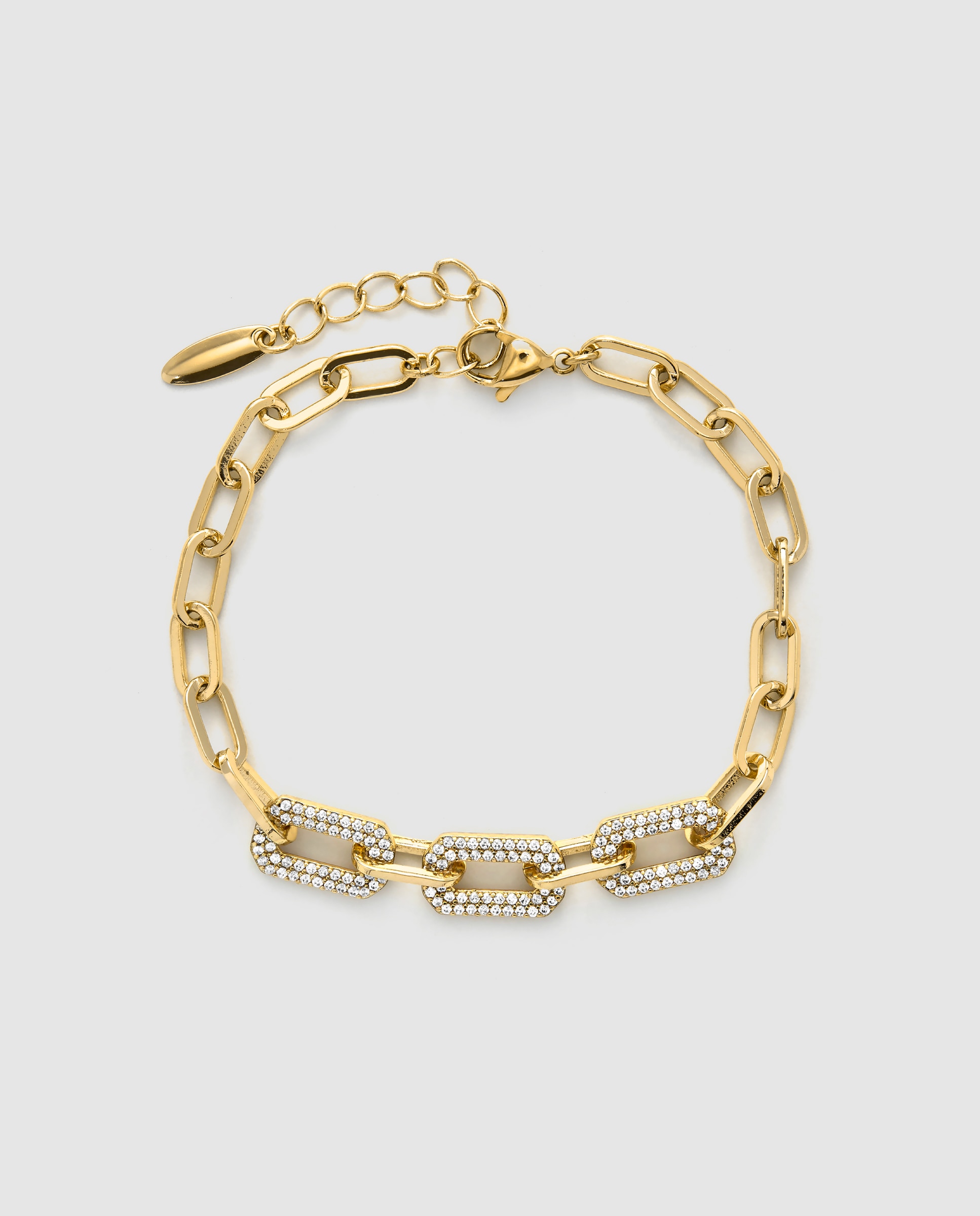 Pulseira de Corrente África Acabada em Ouro de 18 Quilates Ouro-3