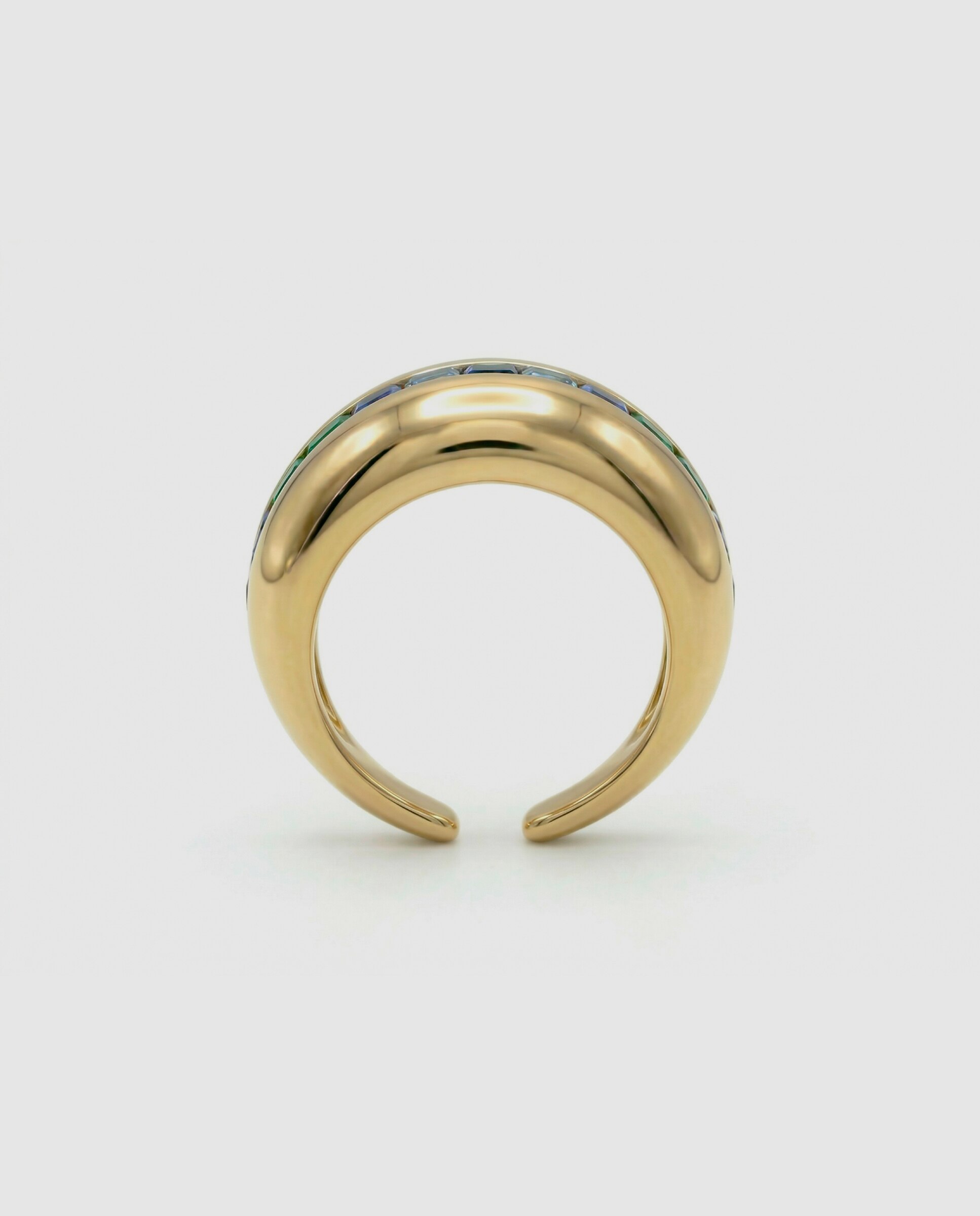 Anel África com Acabamento em Ouro Amarelo de 18 Quilates e Zirconita Multicolor Multicolor-4