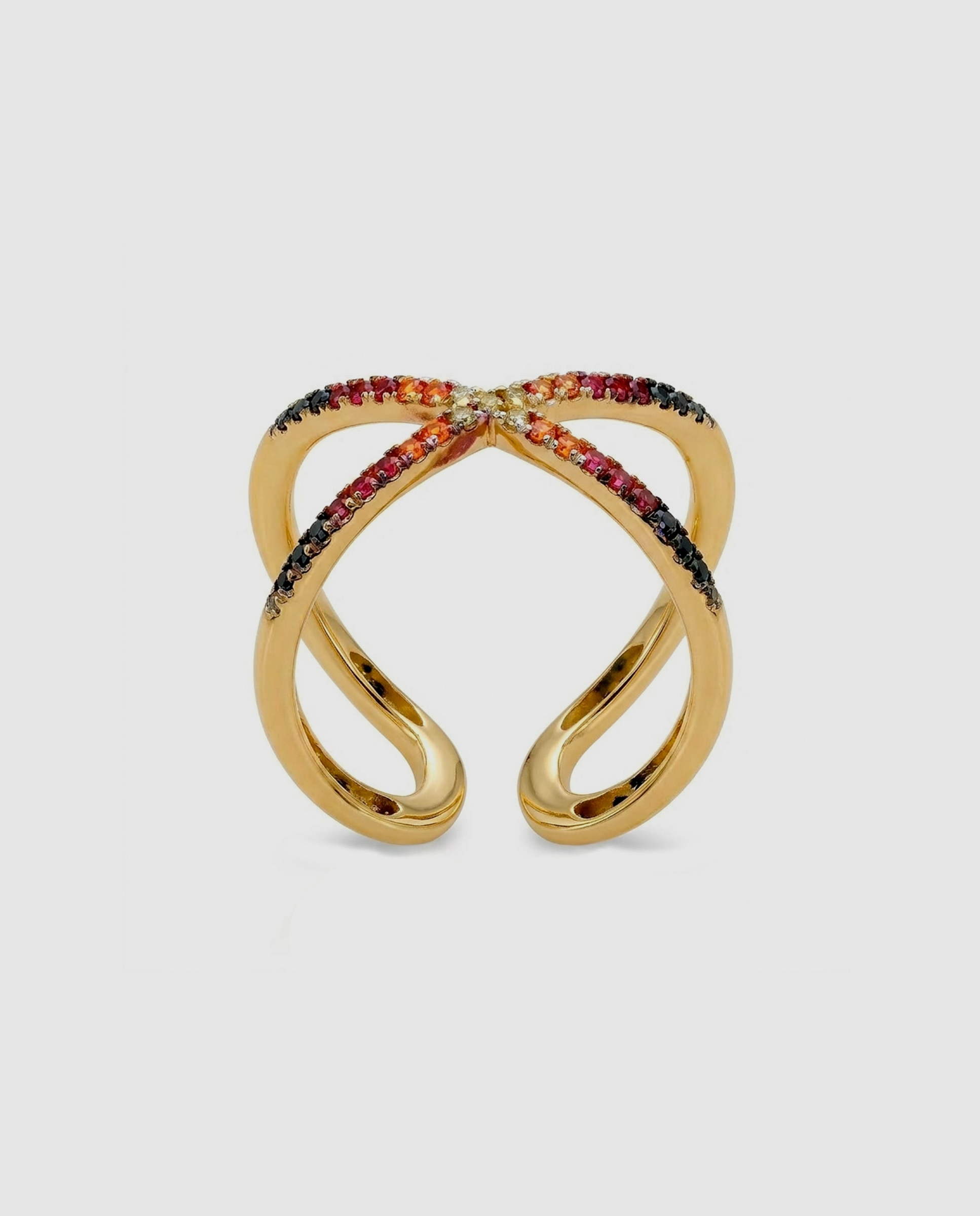 Anel África com Acabamento em Ouro Amarelo de 18 Quilates e Zirconita Multicolor Multicolor-4