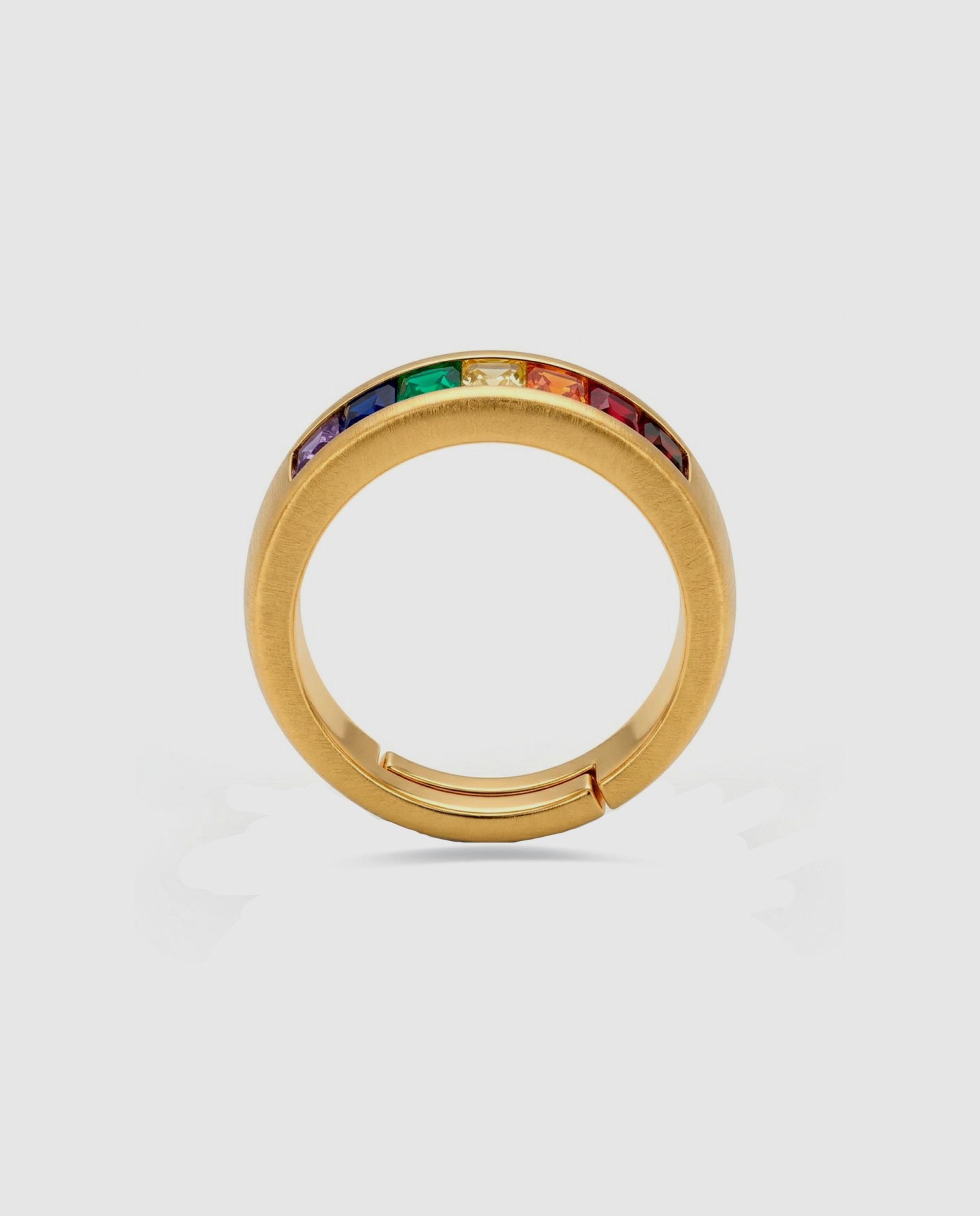 Anel África com Acabamento em Ouro Amarelo de 18 Quilates com Zirconita Multicolor Multicolor-4