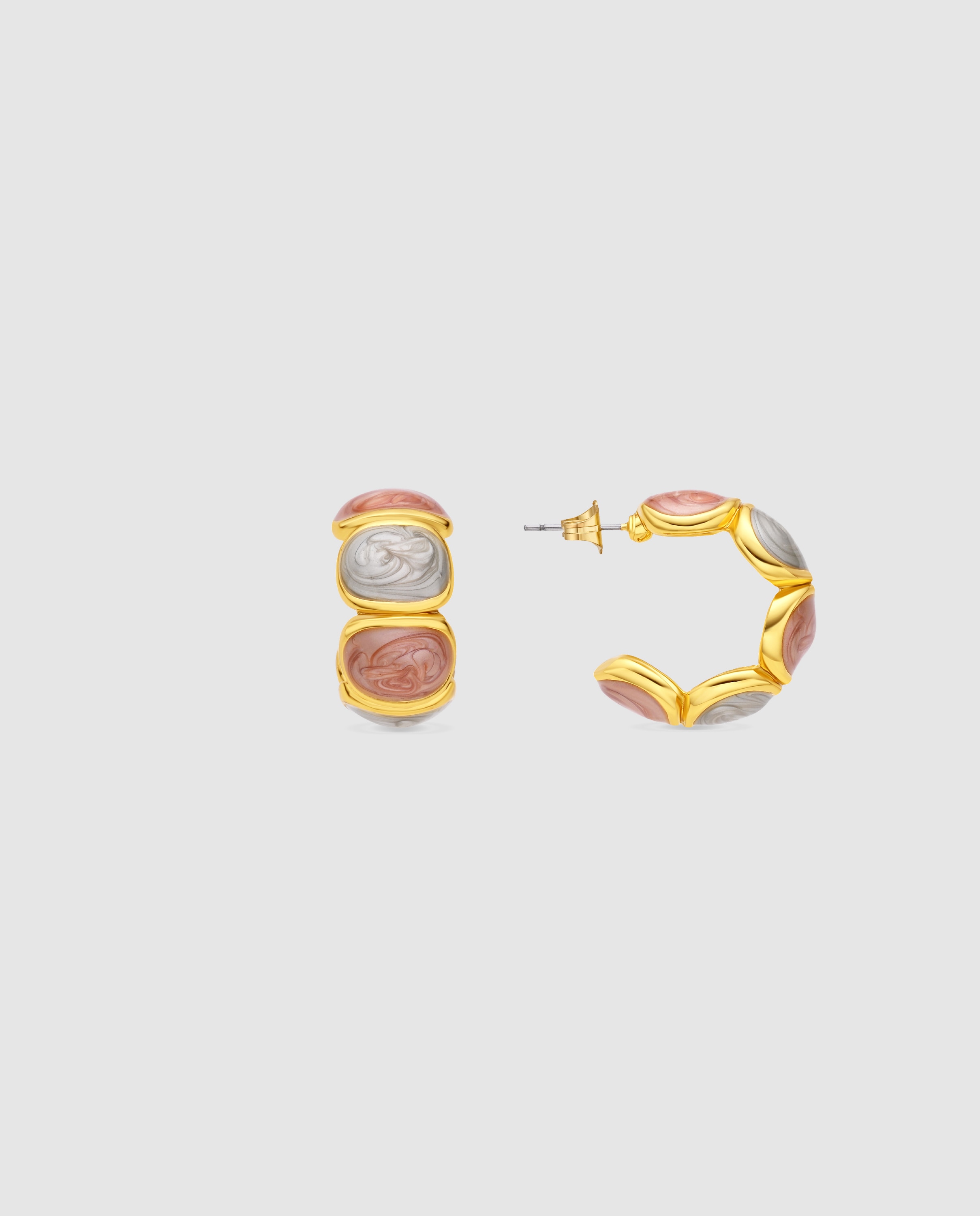 Imagem 0 de Brincos Africa com Acabamentos em Ouro Amarelo de 18k