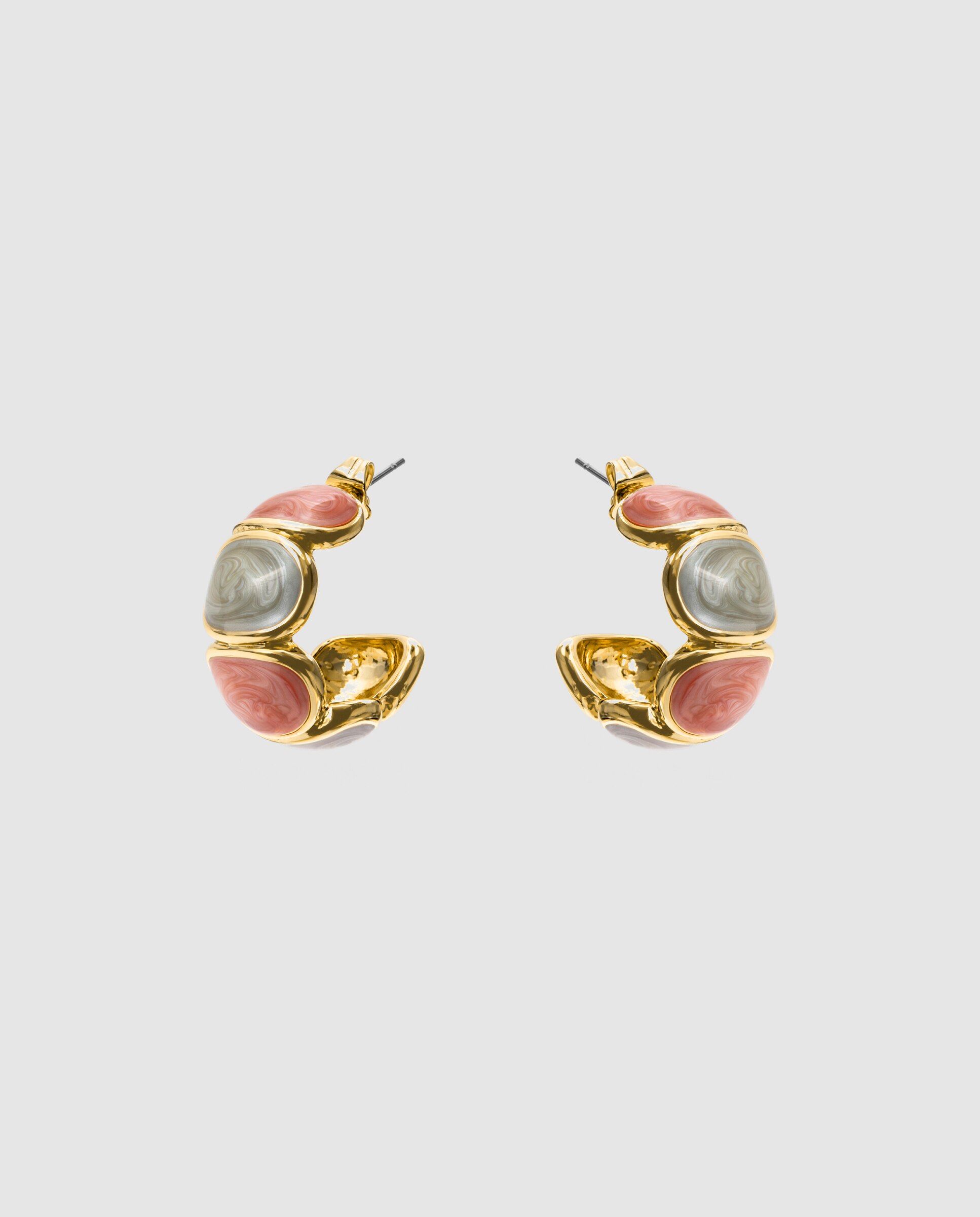 Brincos Africa com Acabamentos em Ouro Amarelo de 18k Multicolor-2
