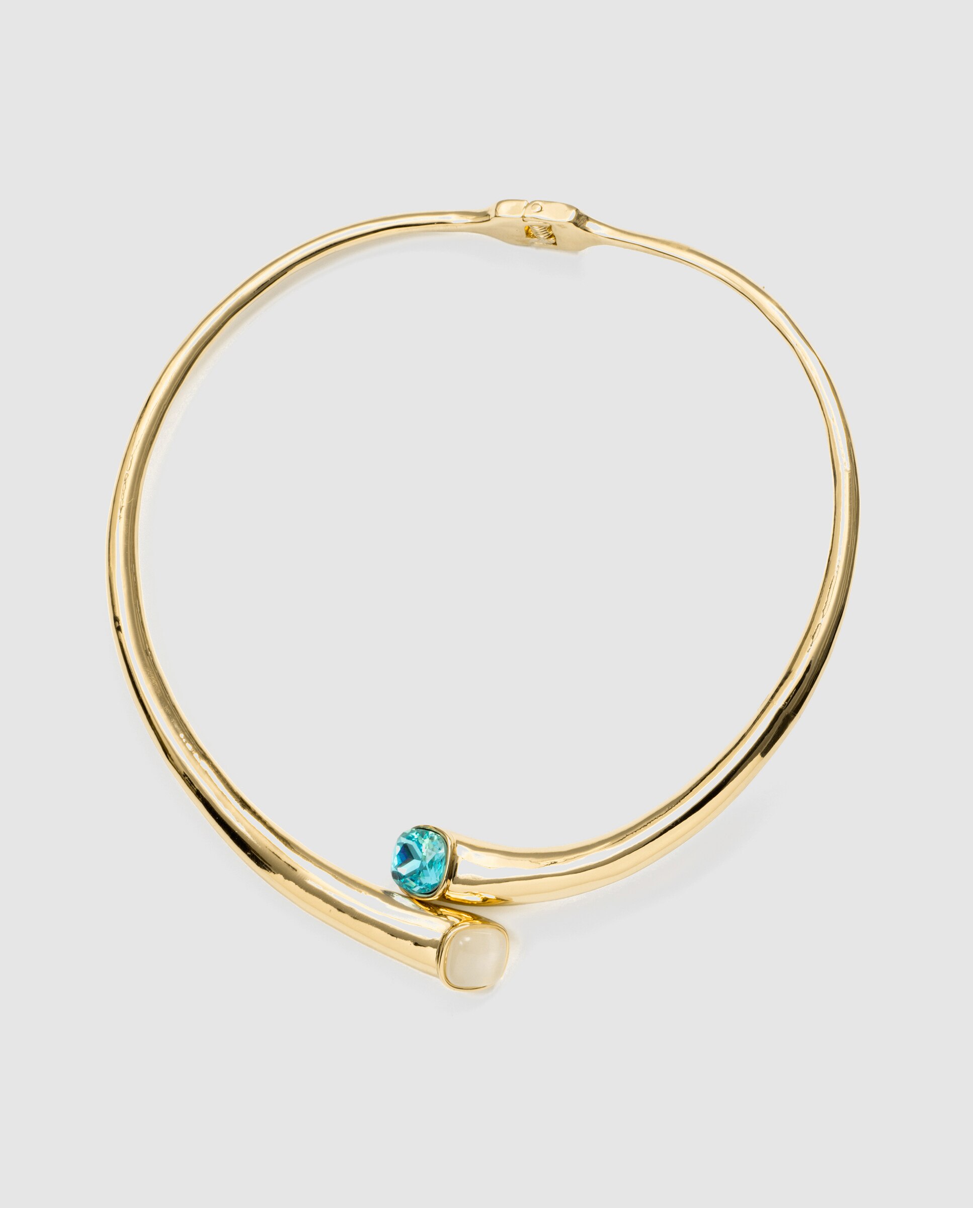 Colar Africa com Acabamento em Ouro Amarelo de 18k Azul-2