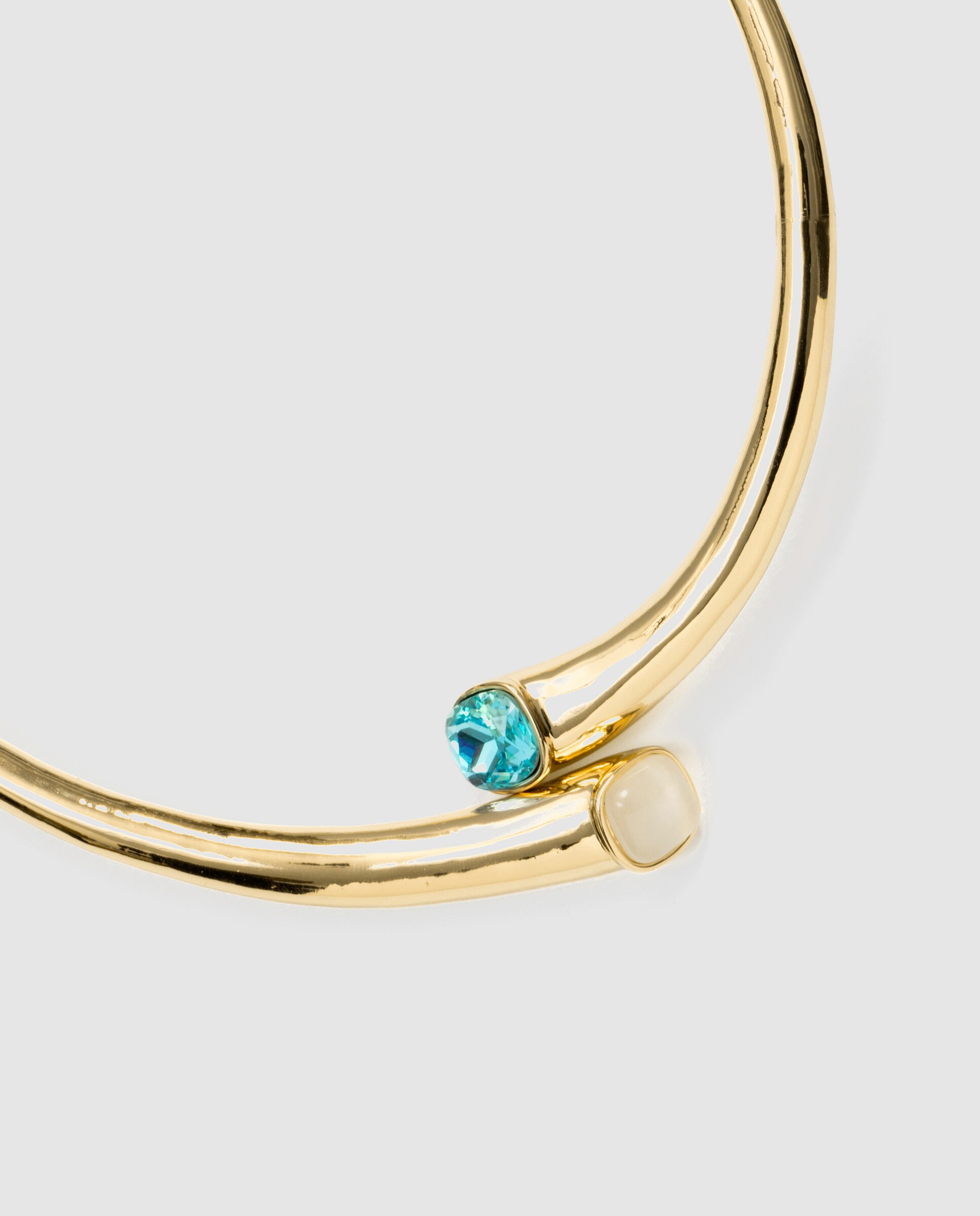 Colar Africa com Acabamento em Ouro Amarelo de 18k Azul-3