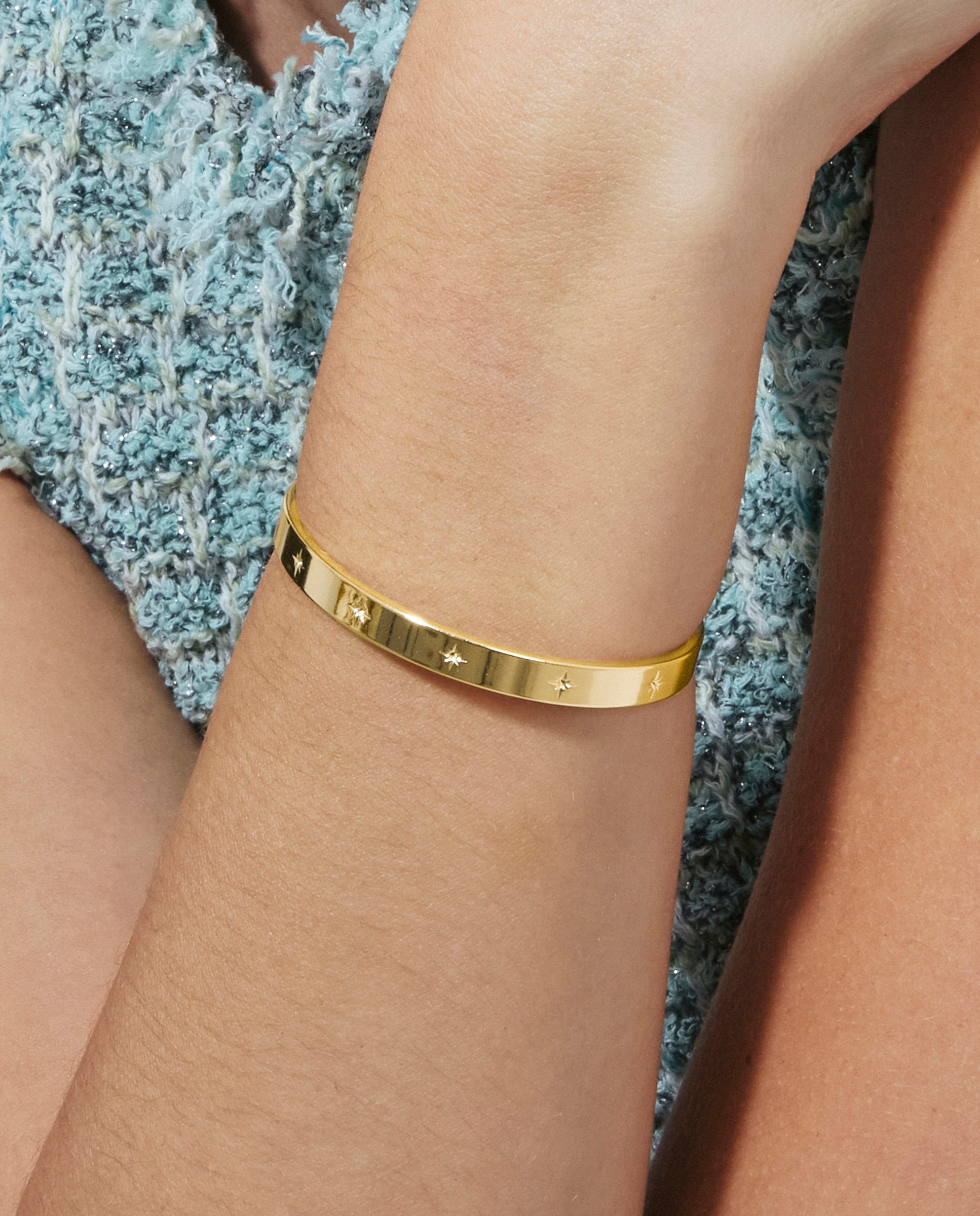 Pulseira África Acabada em Ouro Amarelo de 18 Quilates Dourado-4