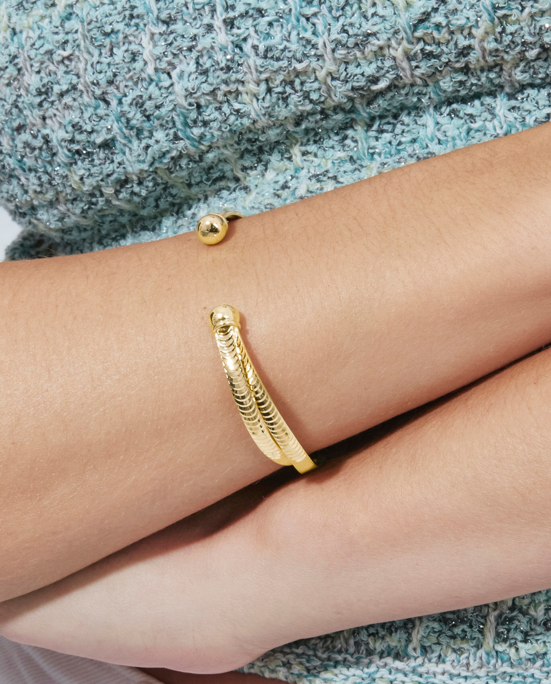 Pulseira África Acabada em Ouro Amarelo de 18 Quilates Dourado-4