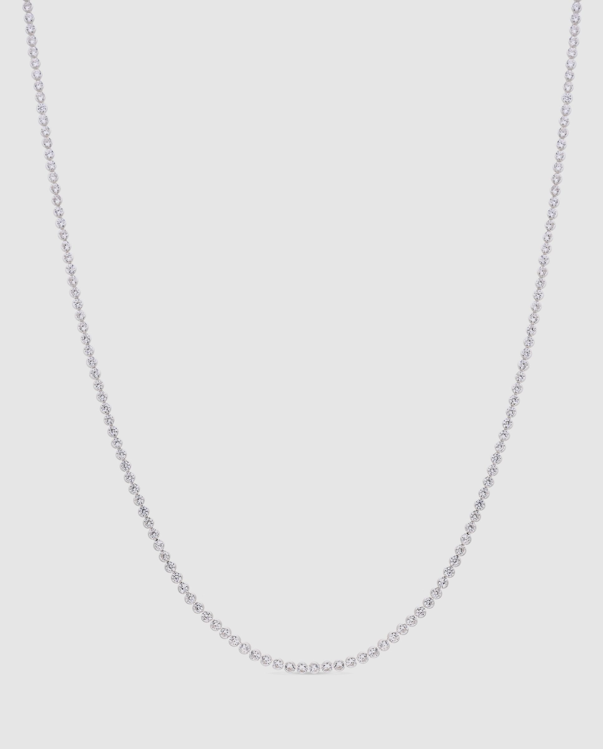 Colar África com Zirconita Brilhante com Acabamento em Ródio Dourado-1