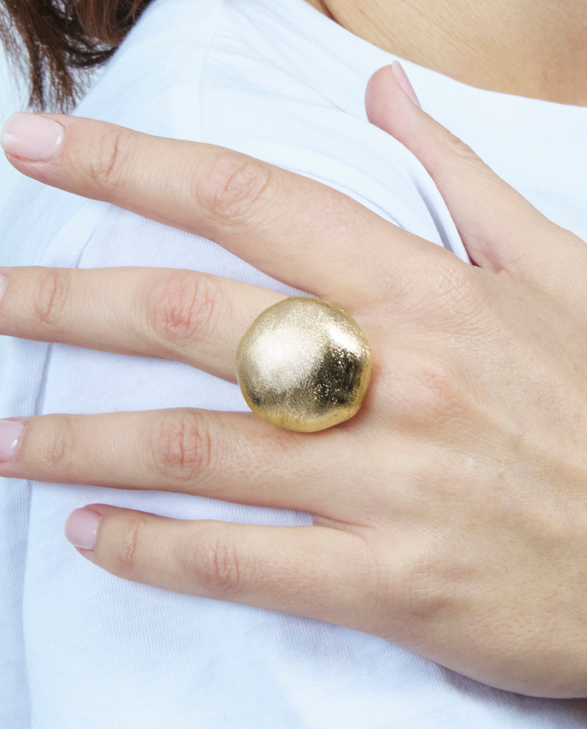 Anel Africa Acabado em Ouro Amarelo de 18k Dourado-4