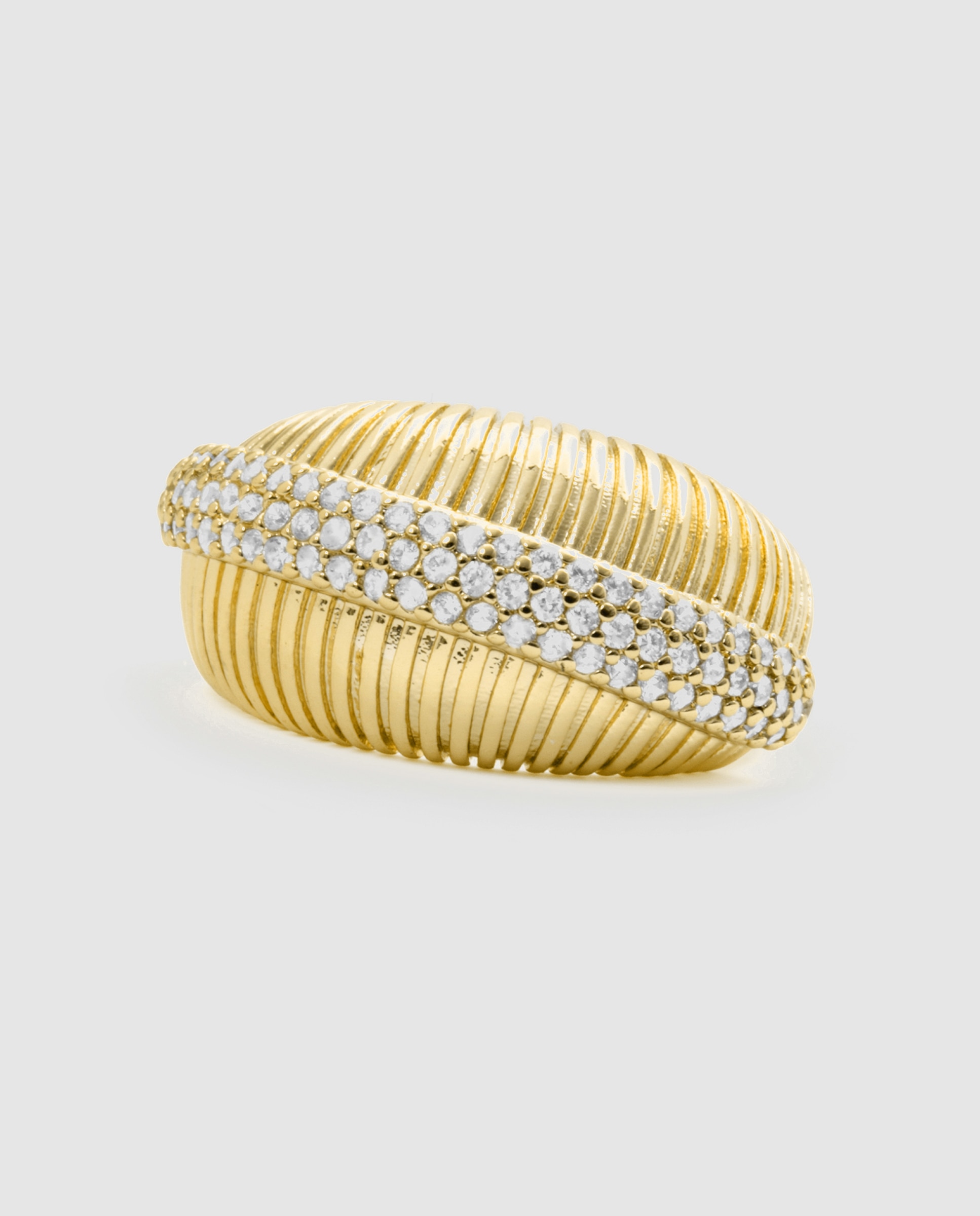 Anel Africa com Zirconita Brilhante em Ouro Amarelo de 18k Dourado-3