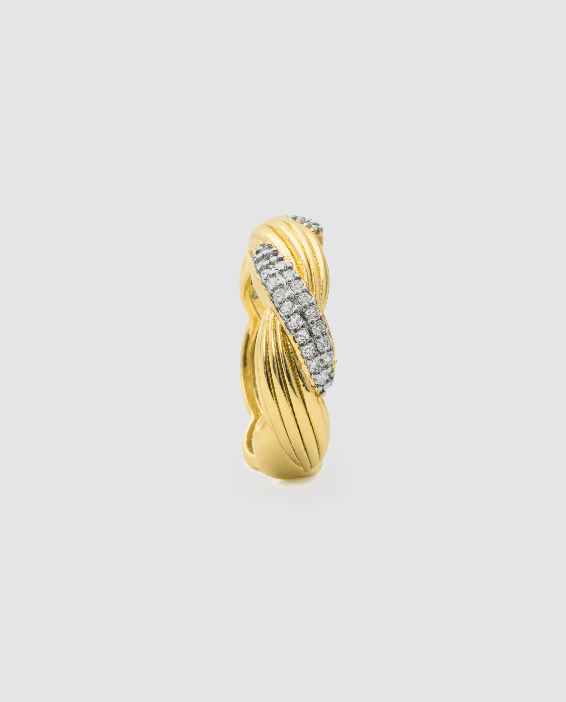 Anel Africa com Zirconita Brilhante em Ouro Amarelo de 18k Dourado-2