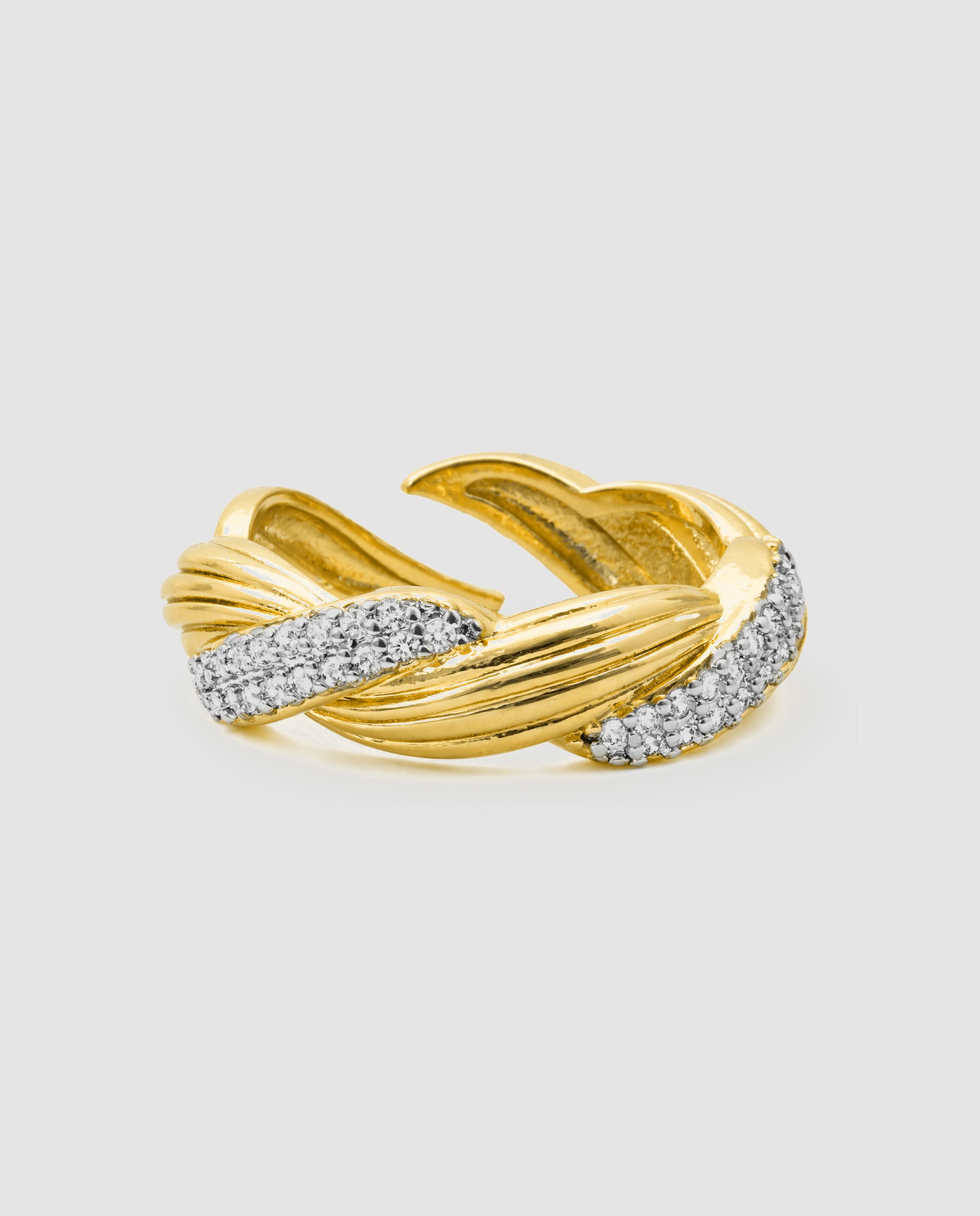 Anel Africa com Zirconita Brilhante em Ouro Amarelo de 18k Dourado-3