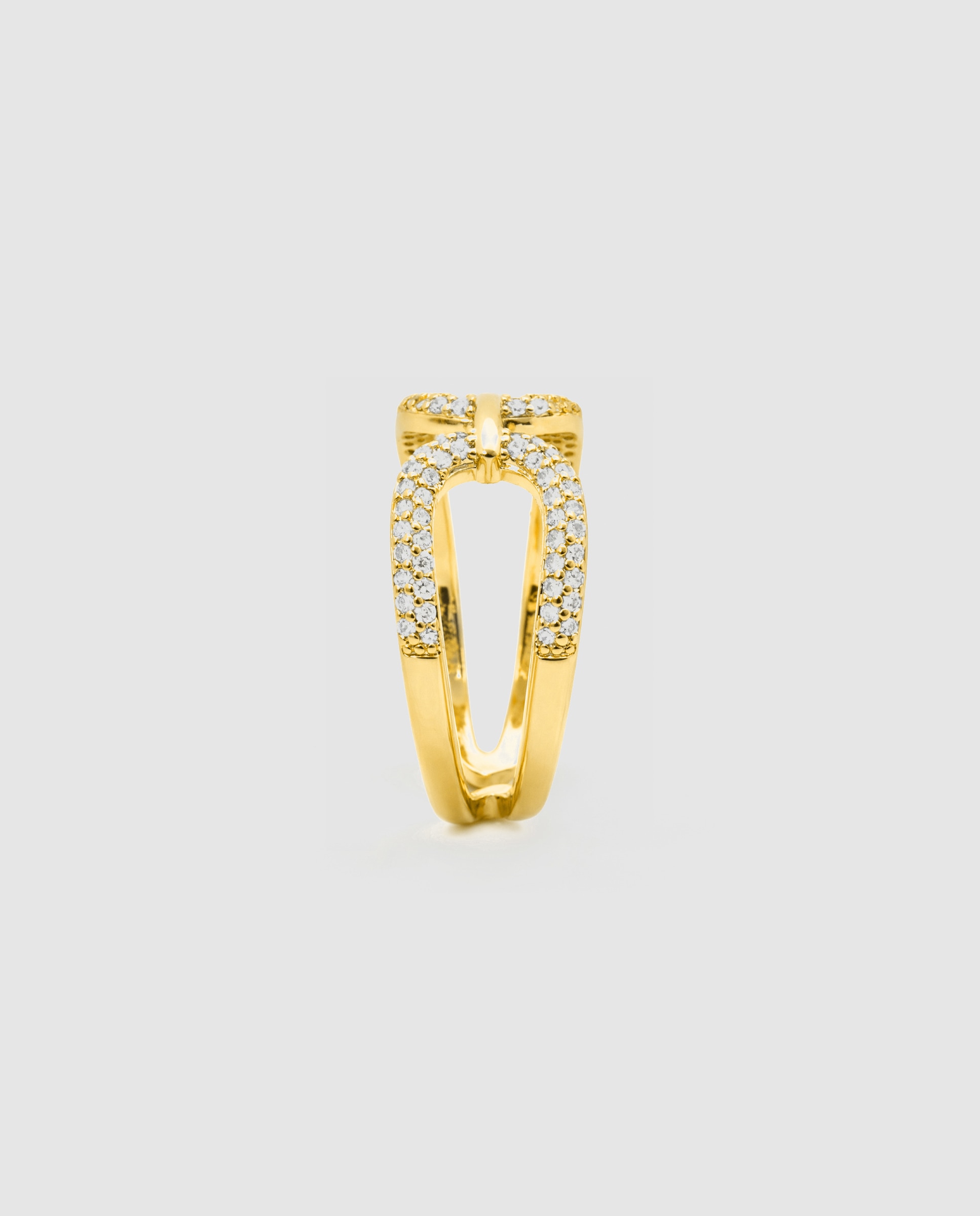 Anel Africa com Zirconita Brilhante em Ouro Amarelo de 18k Dourado-2