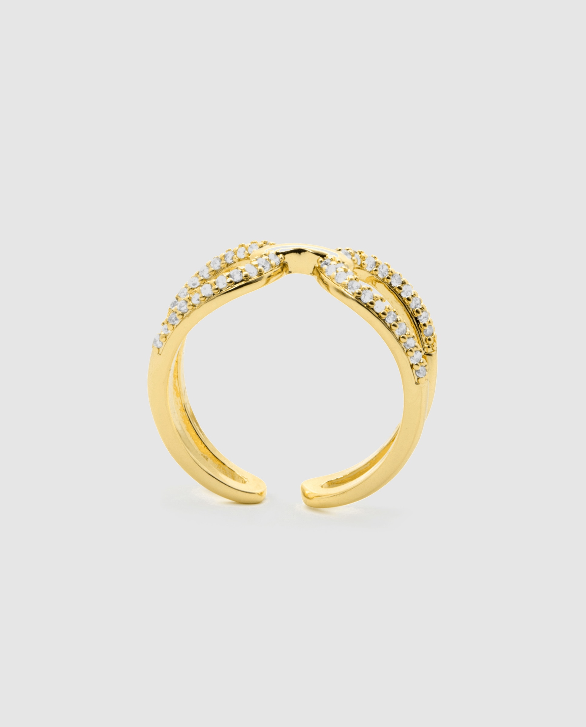 Anel Africa com Zirconita Brilhante em Ouro Amarelo de 18k Dourado-4