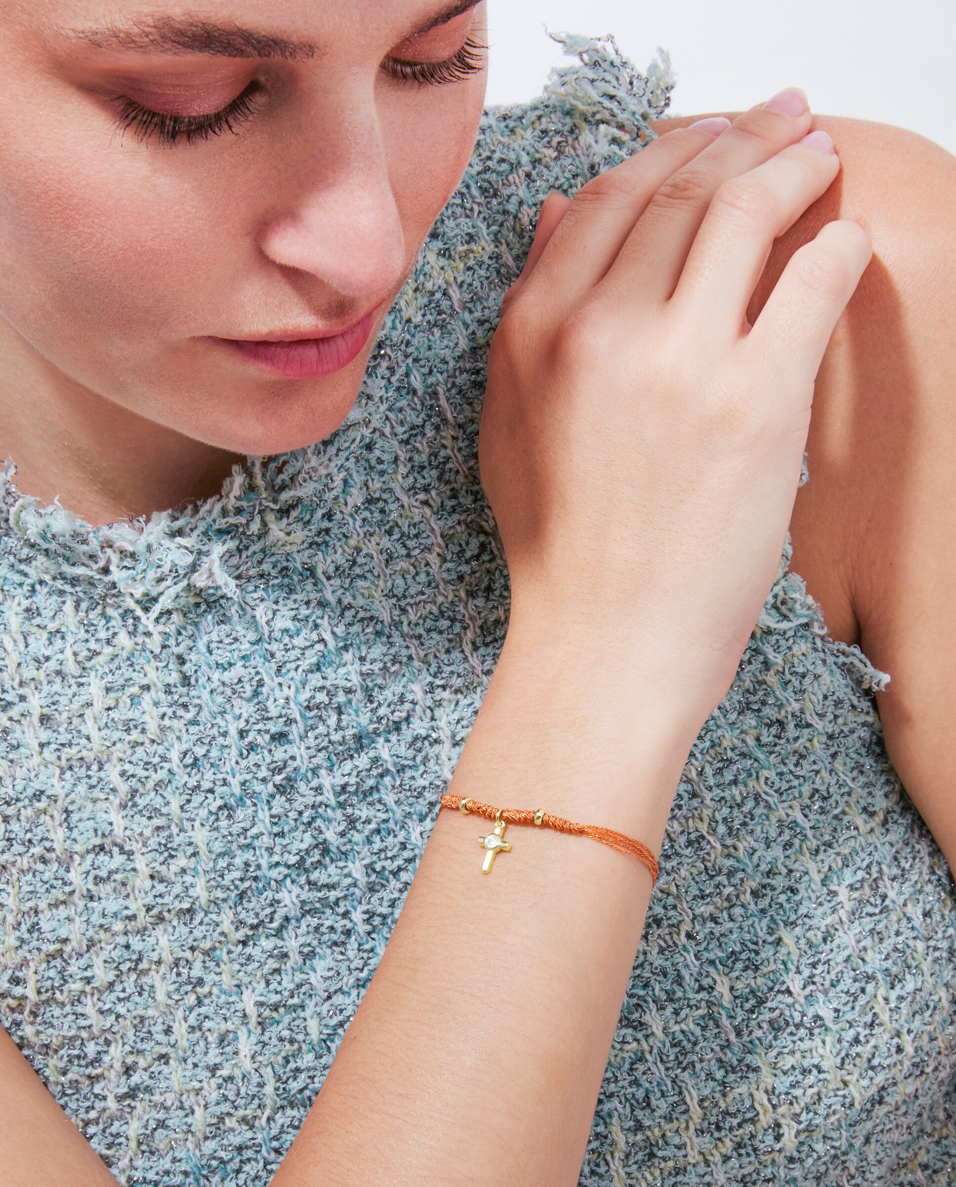 Pulseira Pide Un Deseo com Fecho de Prata de Lei 925 com Zircon Fecho de Prata de Lei 925 com Brilhante Acabada em Ouro Amarelo de 18k Dourado-4