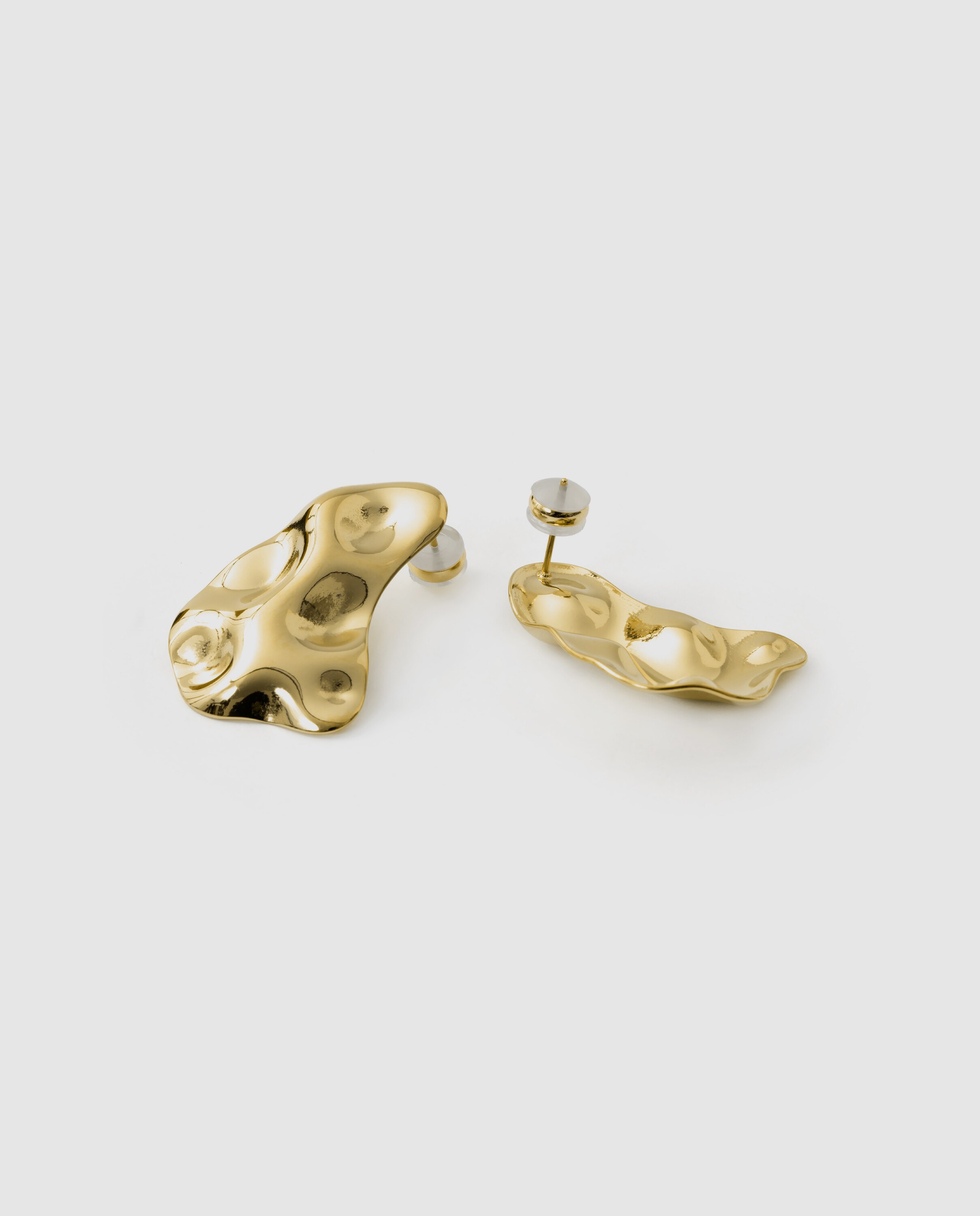 Brincos Boho de Aço com Acabamentos em Ouro Amarelo 18 Quilates Dourado-6