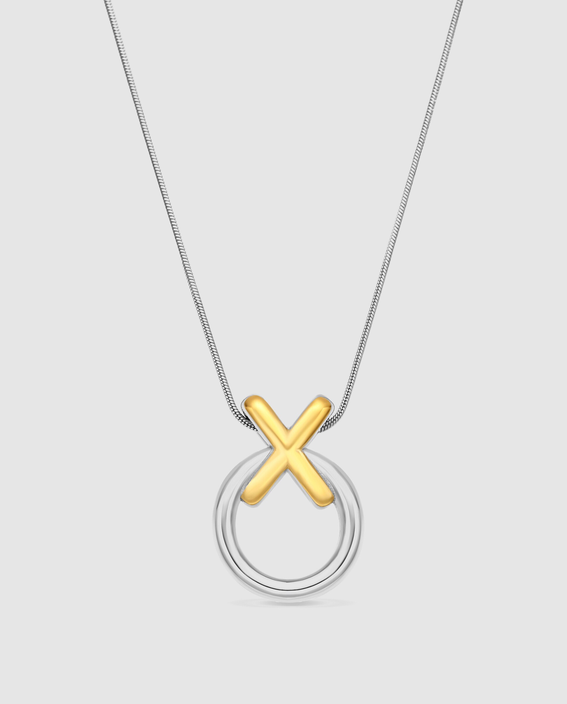 Colar Boho de Aço com Acabamento em Ouro Amarelo 18 Quilates e Ródio Multicolor-1