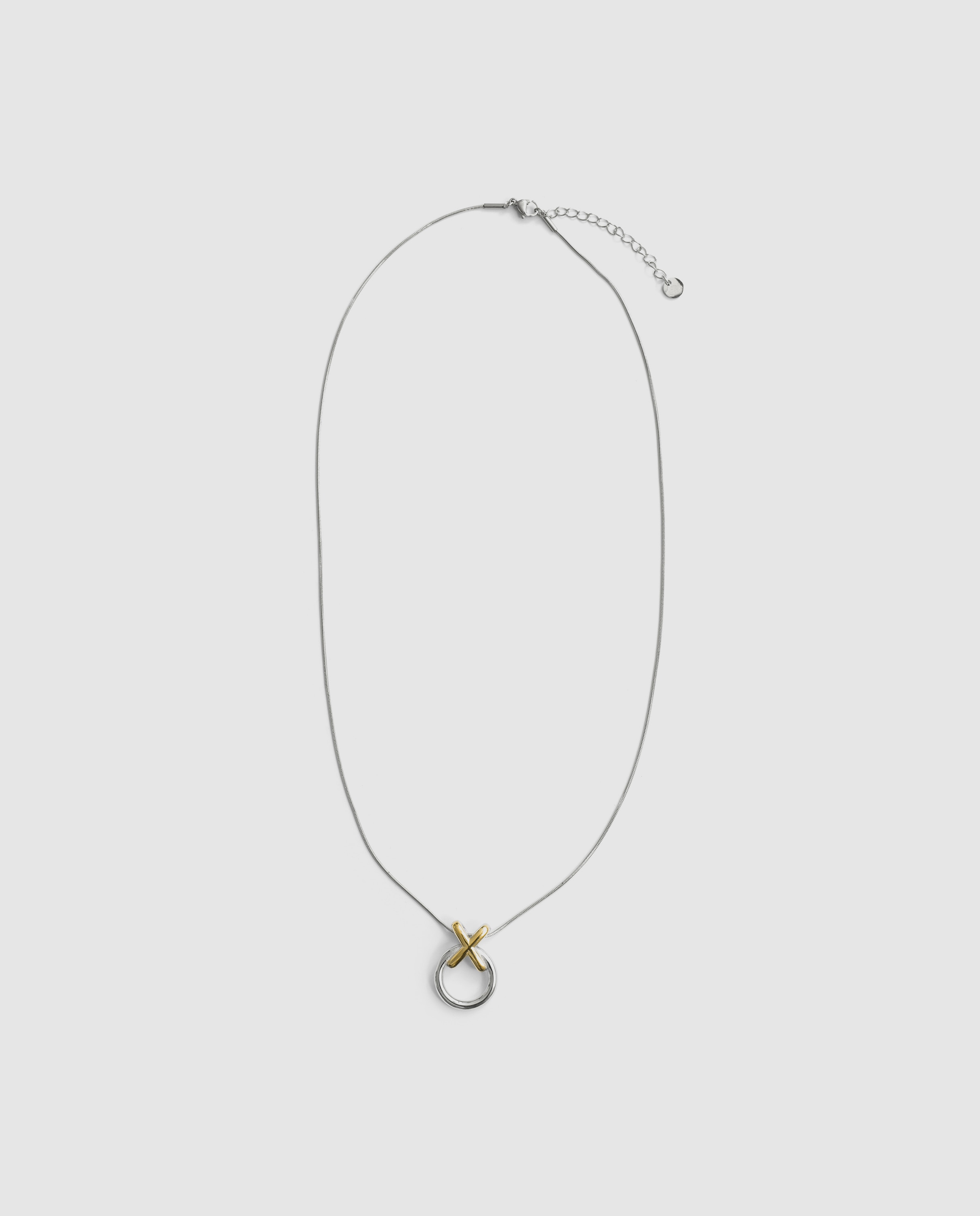 Colar Boho de Aço com Acabamento em Ouro Amarelo 18 Quilates e Ródio Multicolor-3