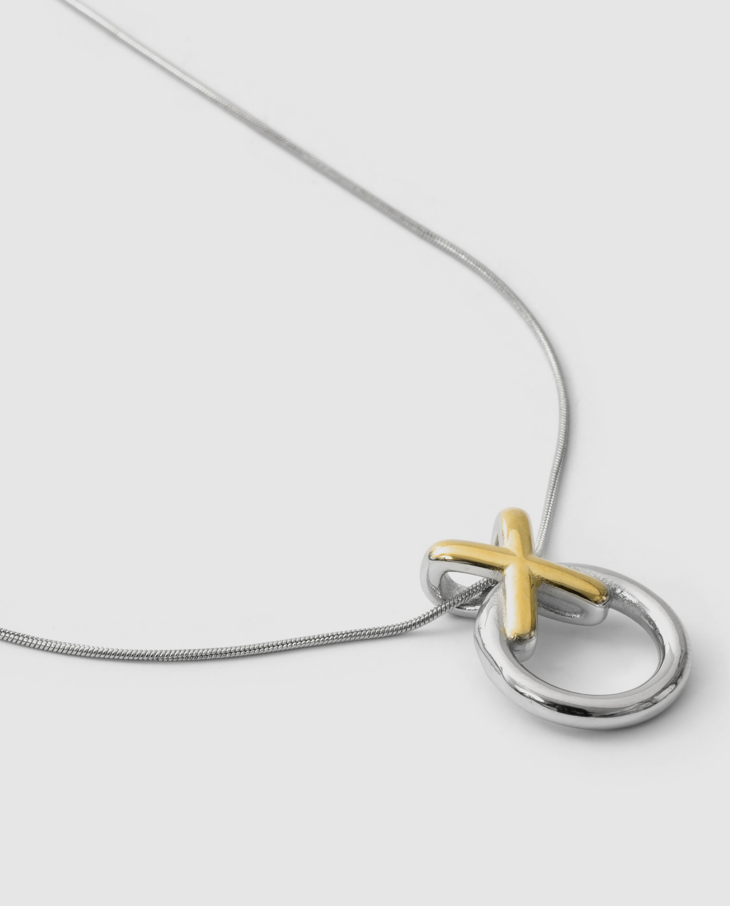 Colar Boho de Aço com Acabamento em Ouro Amarelo 18 Quilates e Ródio Multicolor-6
