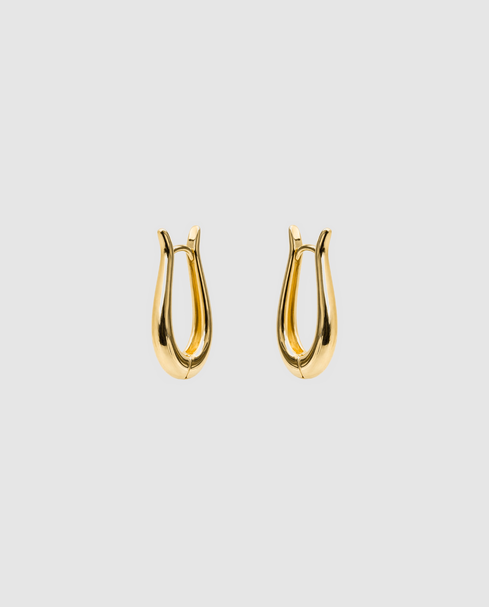Brincos de Argola Basic Acabados em Ouro Amarelo de 18k Dourado-2
