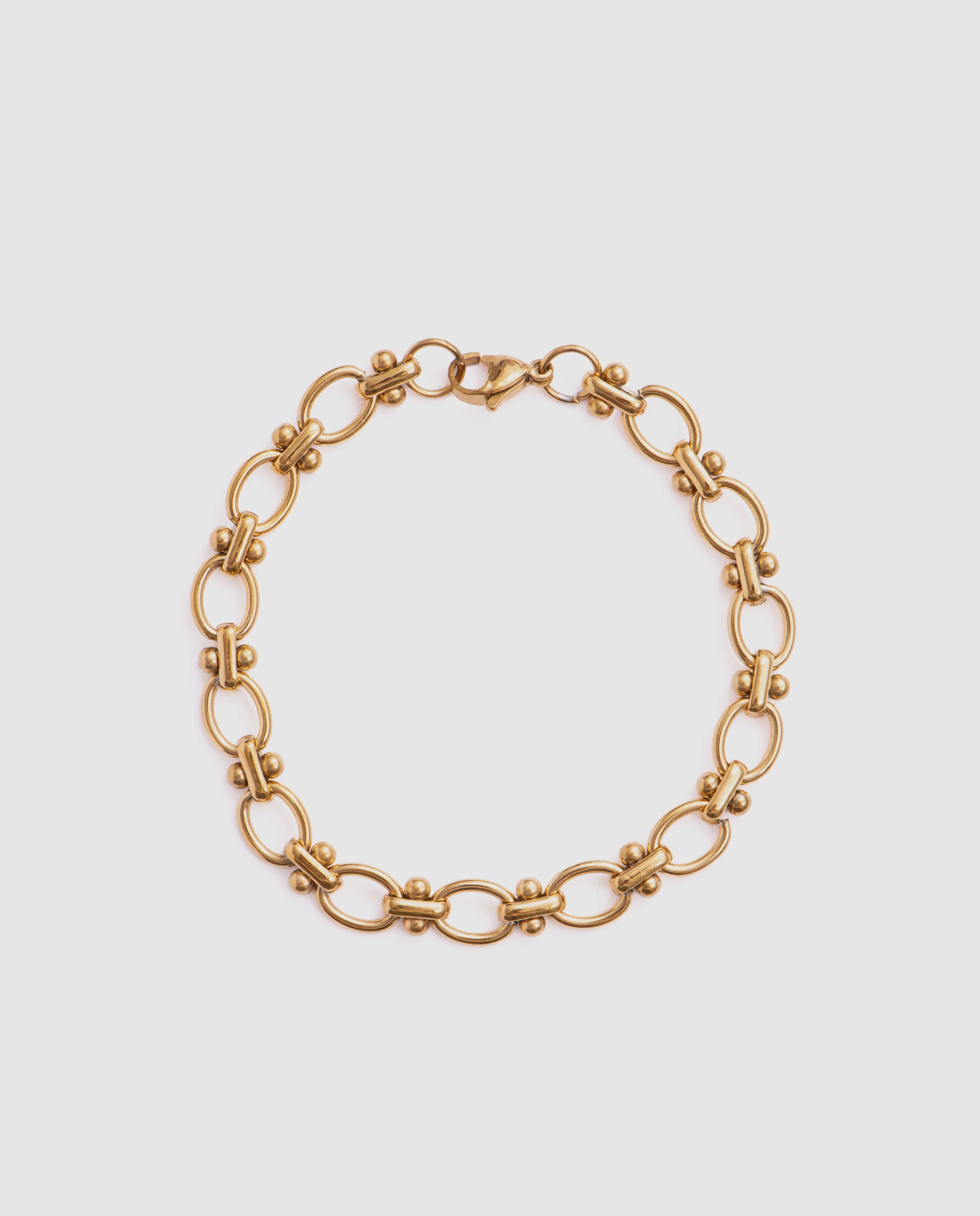 Pulseira de Correntes África Acabada em Ouro Amarelo de 18 Quilates Dourado-2