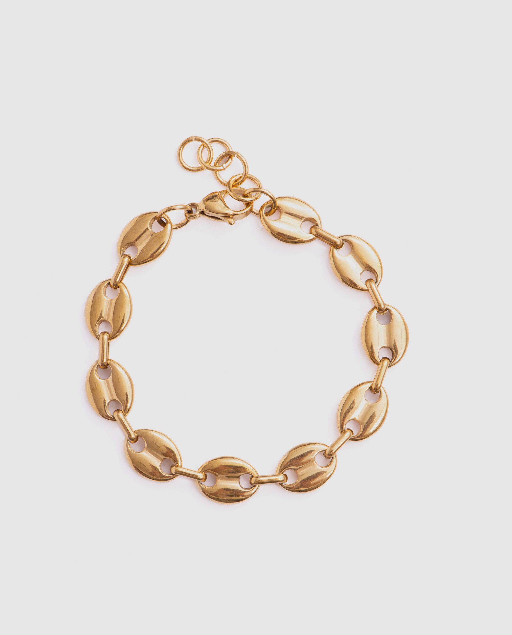 Pulseira de Correntes África Acabada em Ouro Amarelo de 18 Quilates Dourado-2